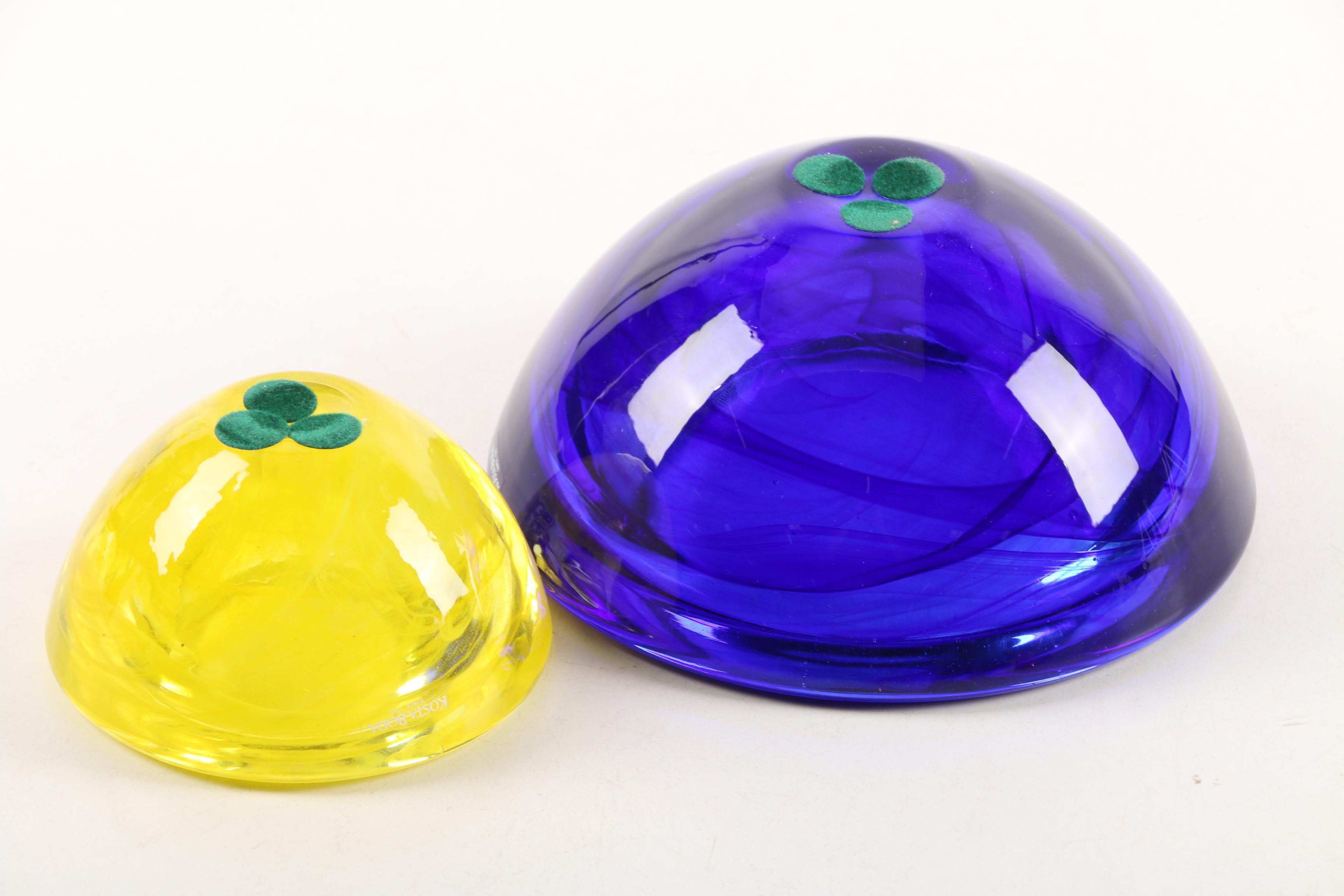 Kosta Boda "Atoll" Art Glass Bowls