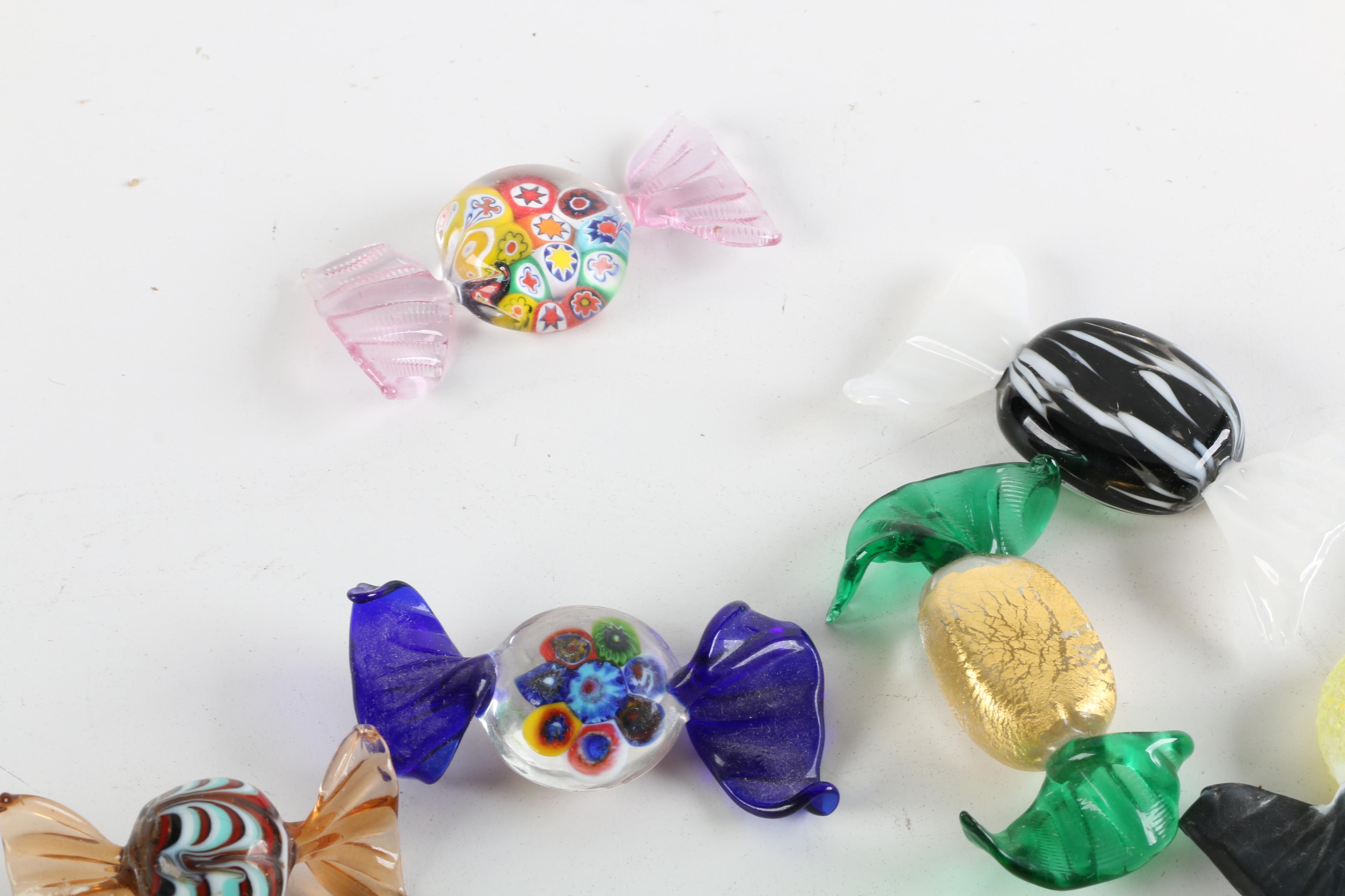 Handmade Art Glass Candies Inscribed "Shalom"