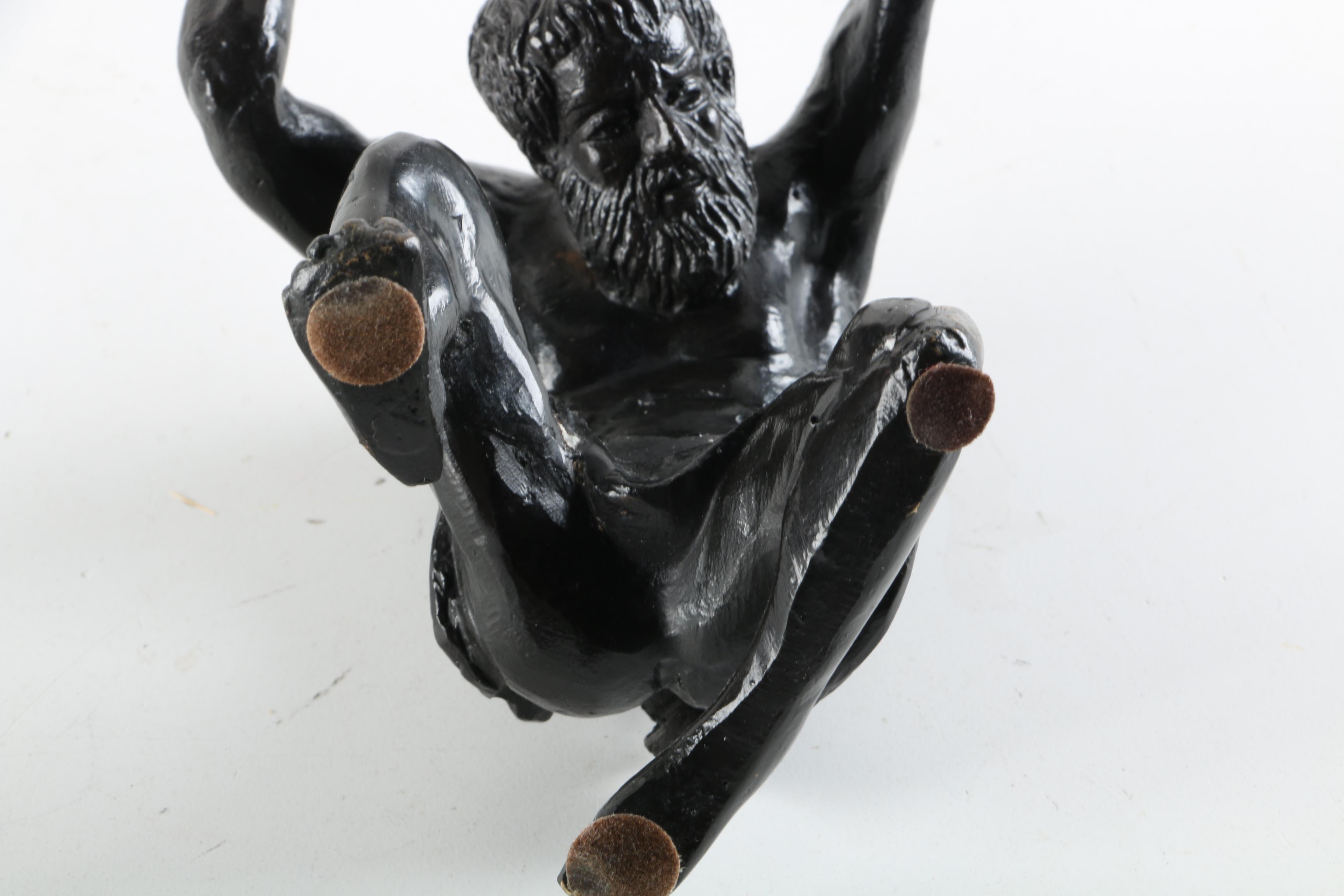 Atlas Metal Figurine with Crystal Orb