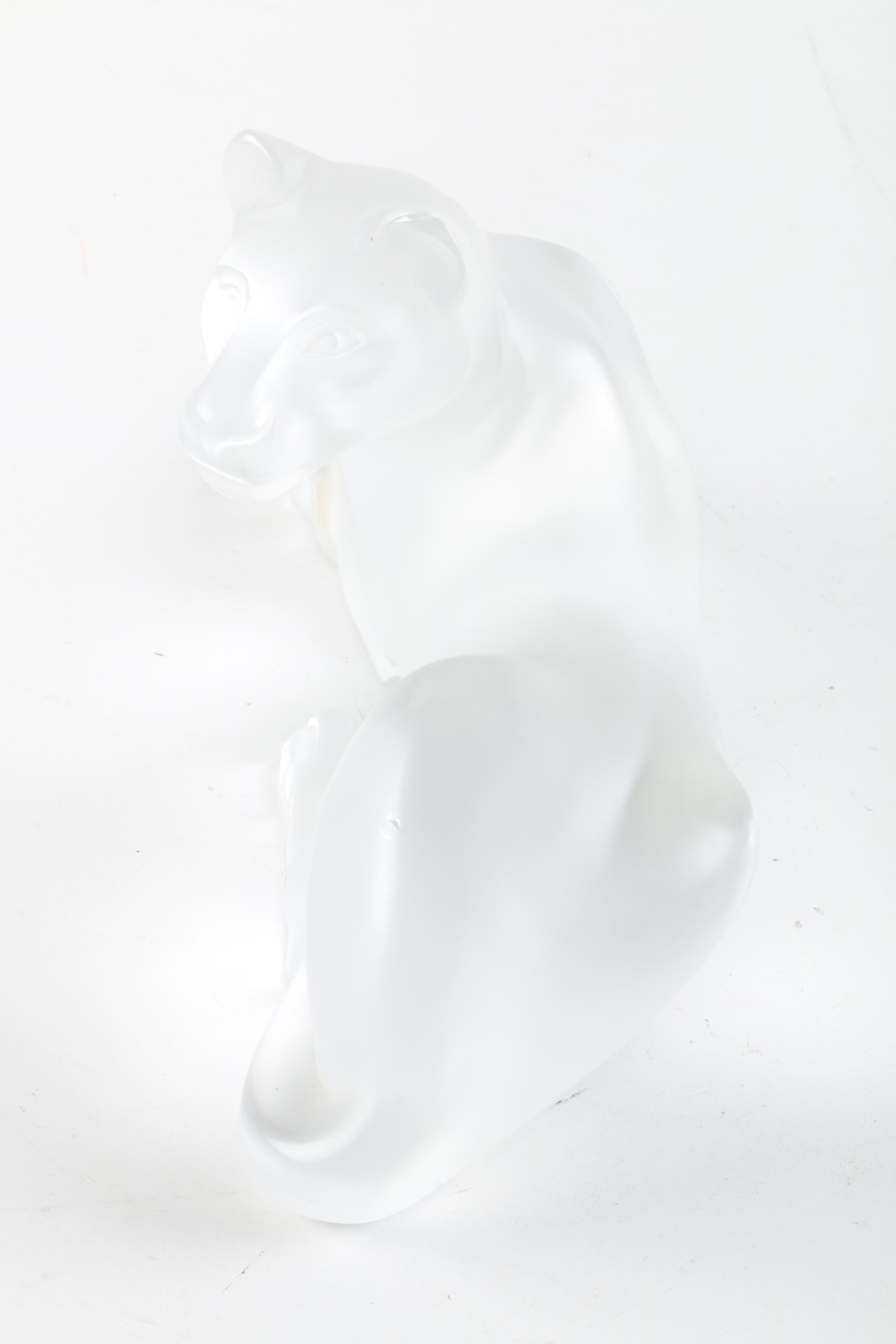 Lalique "Simba Lioness" Frosted Crystal Figurine