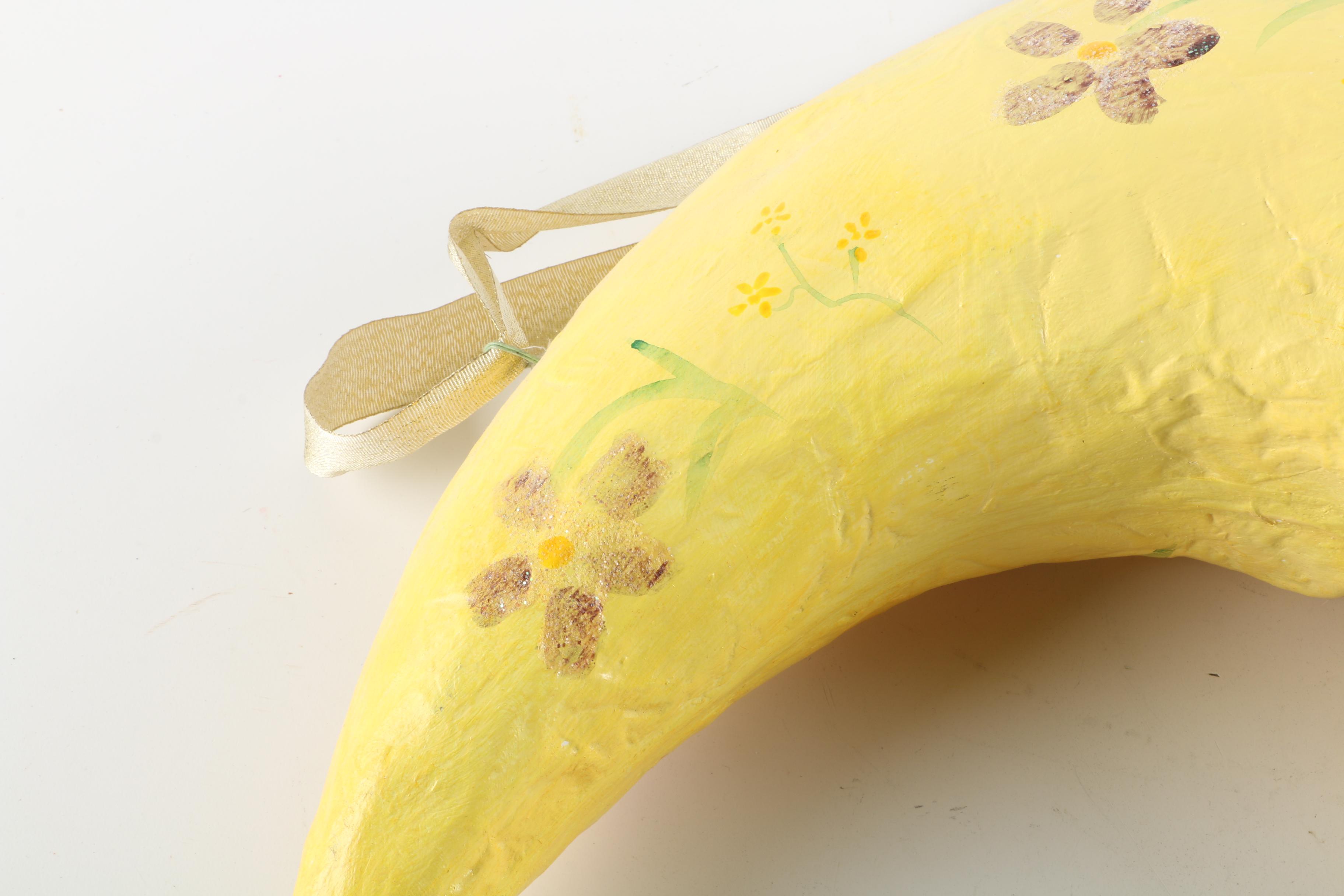 Painted Papier-mâché Moon