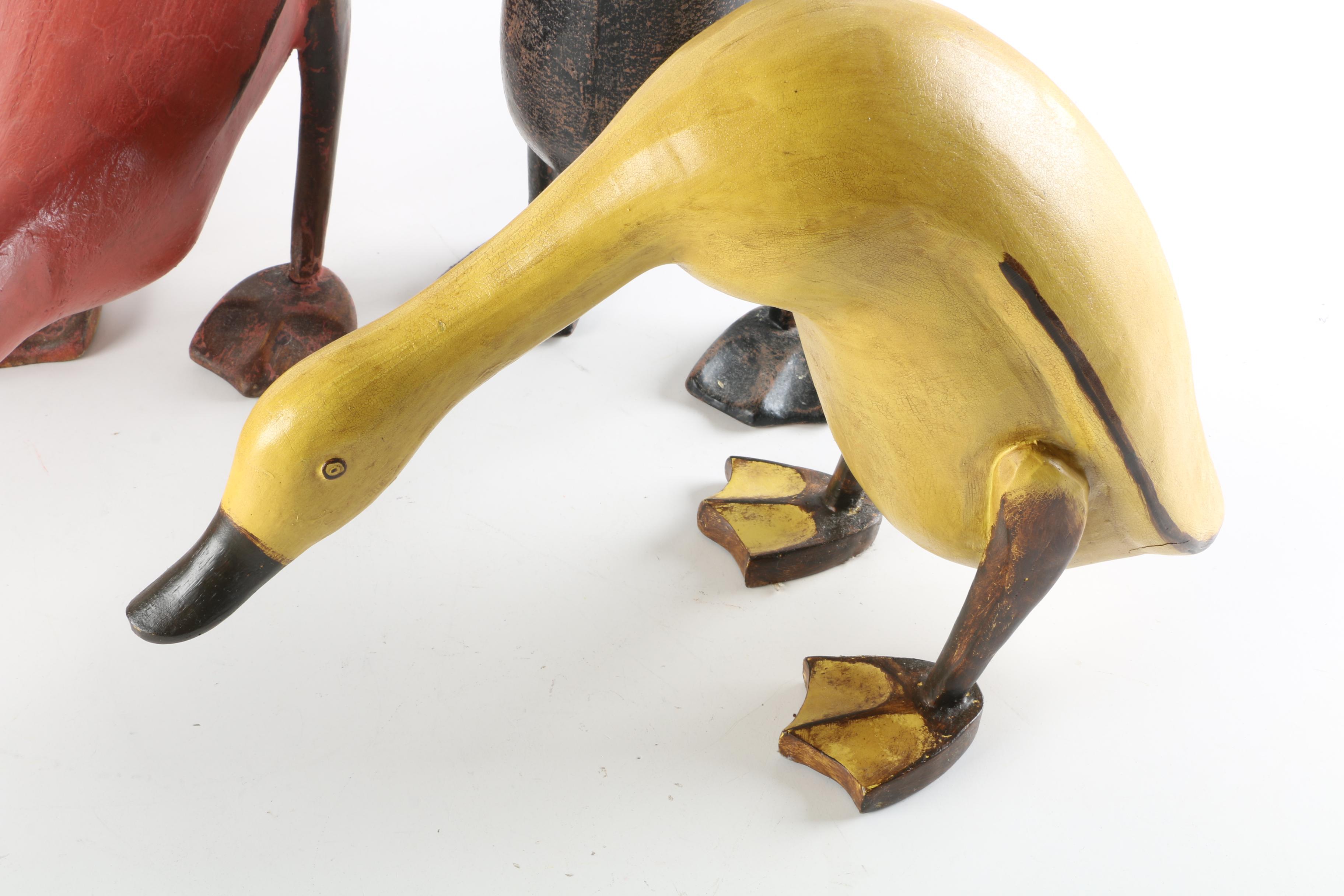 Wooden Duck Figurines