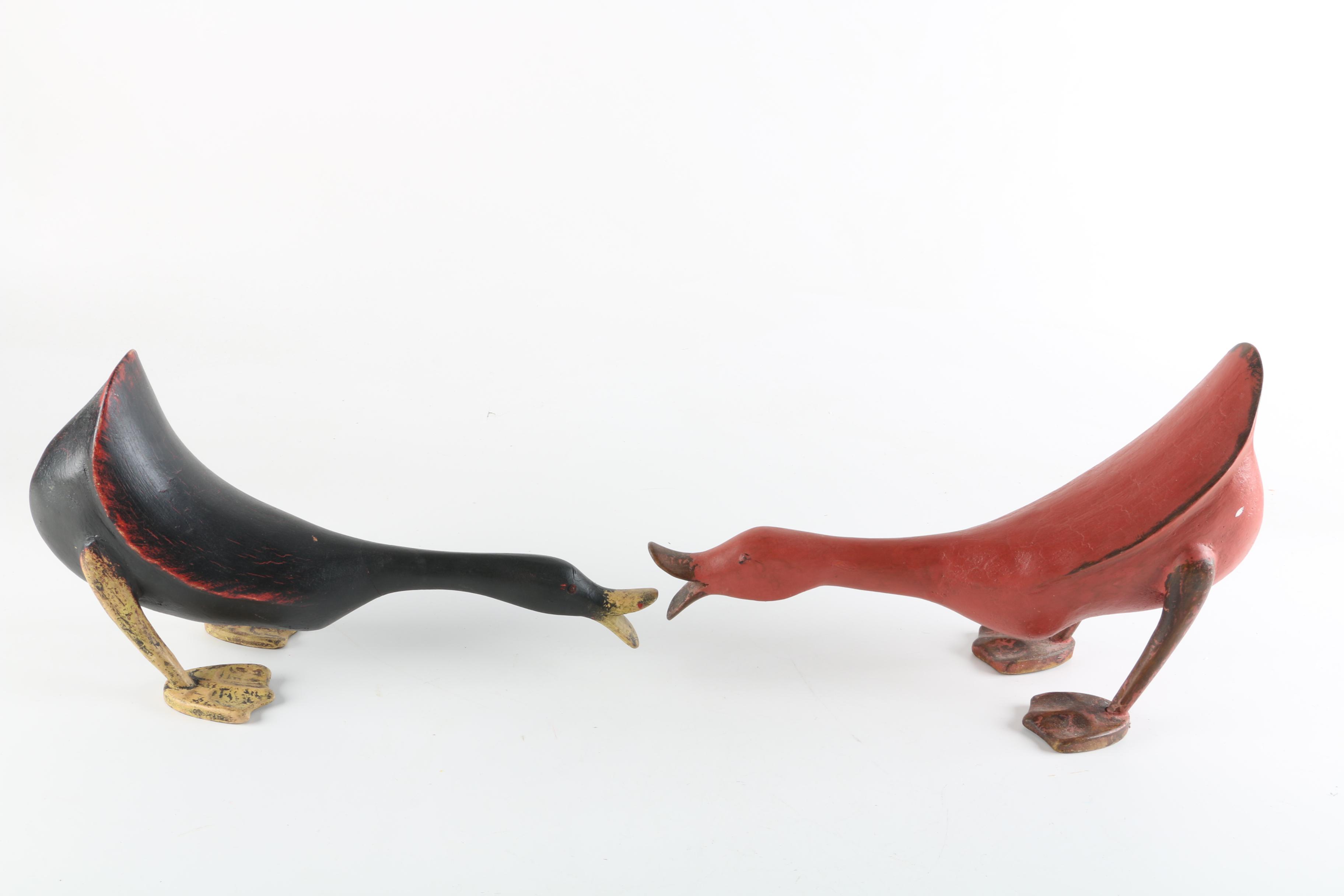 Wooden Duck Figurines