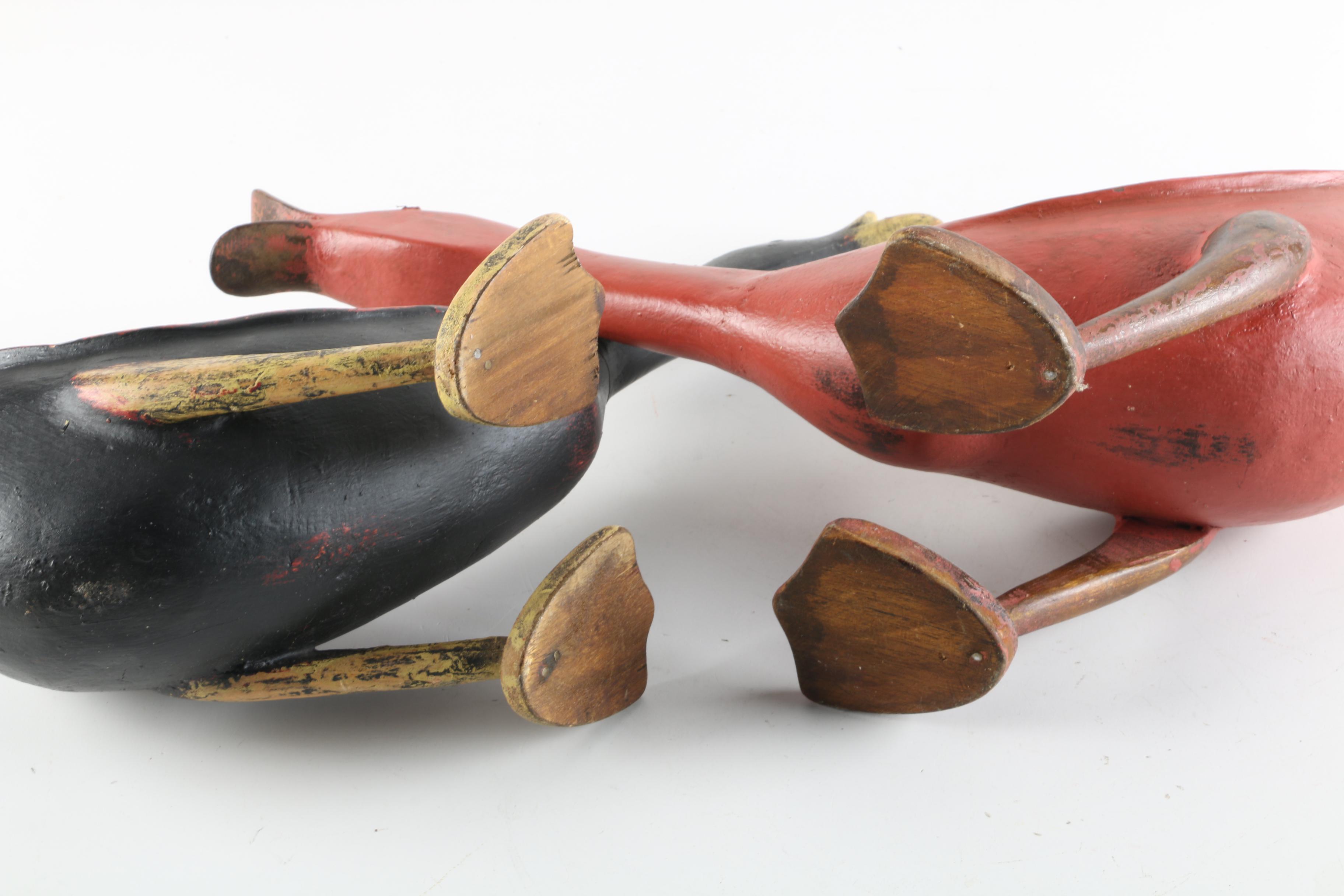 Wooden Duck Figurines