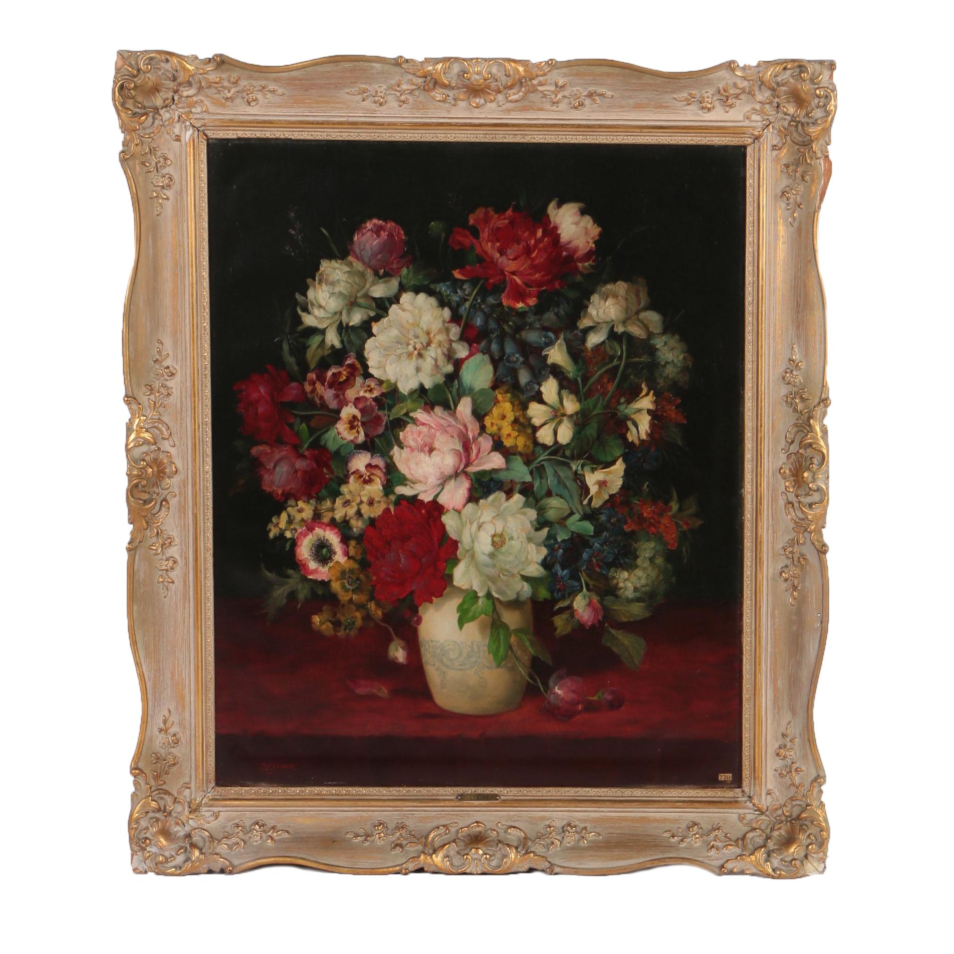 J. Steiner Dutch Style Still Life Oil Painting