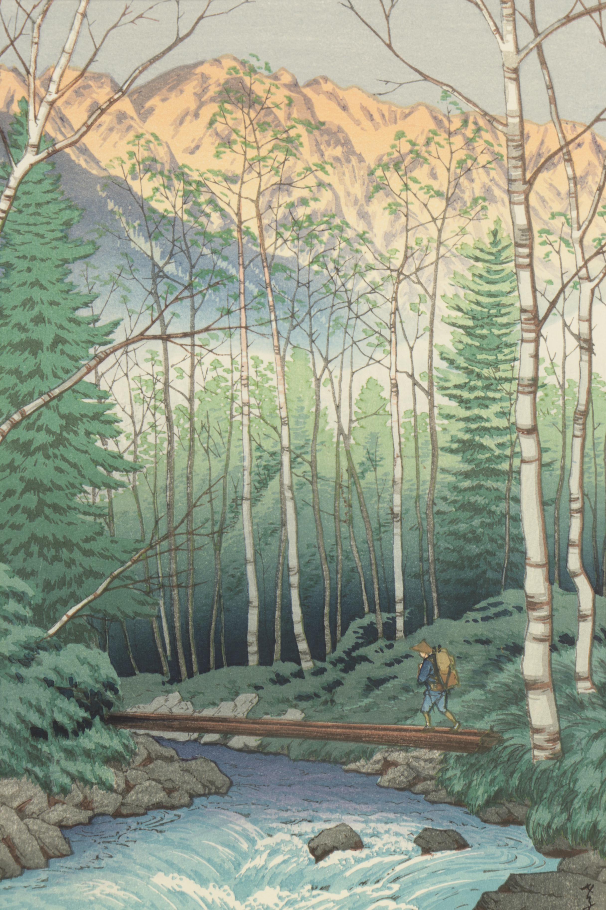 Itō Takashi Woodblock Print "Takegawa River at Dawn"