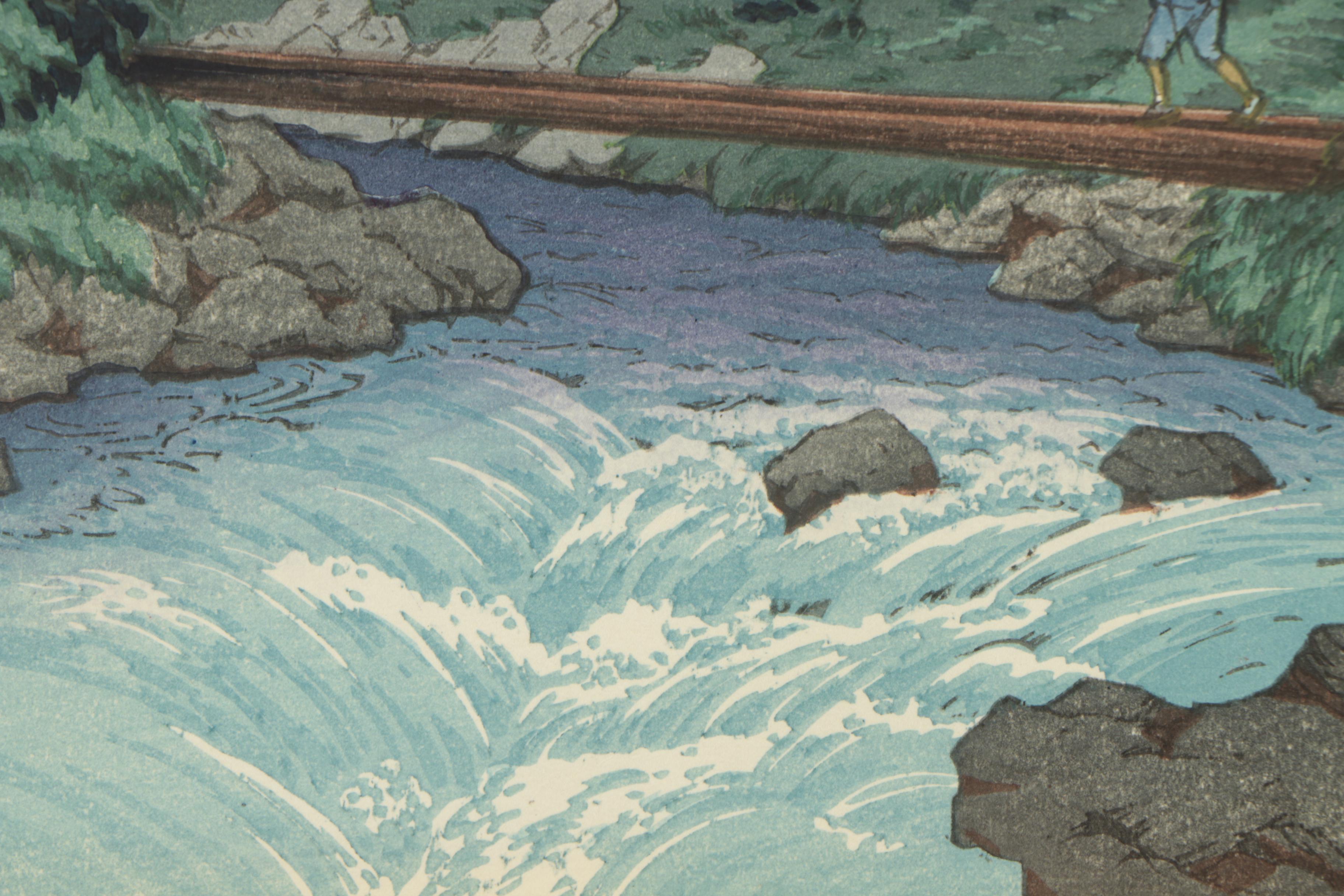 Itō Takashi Woodblock Print "Takegawa River at Dawn"