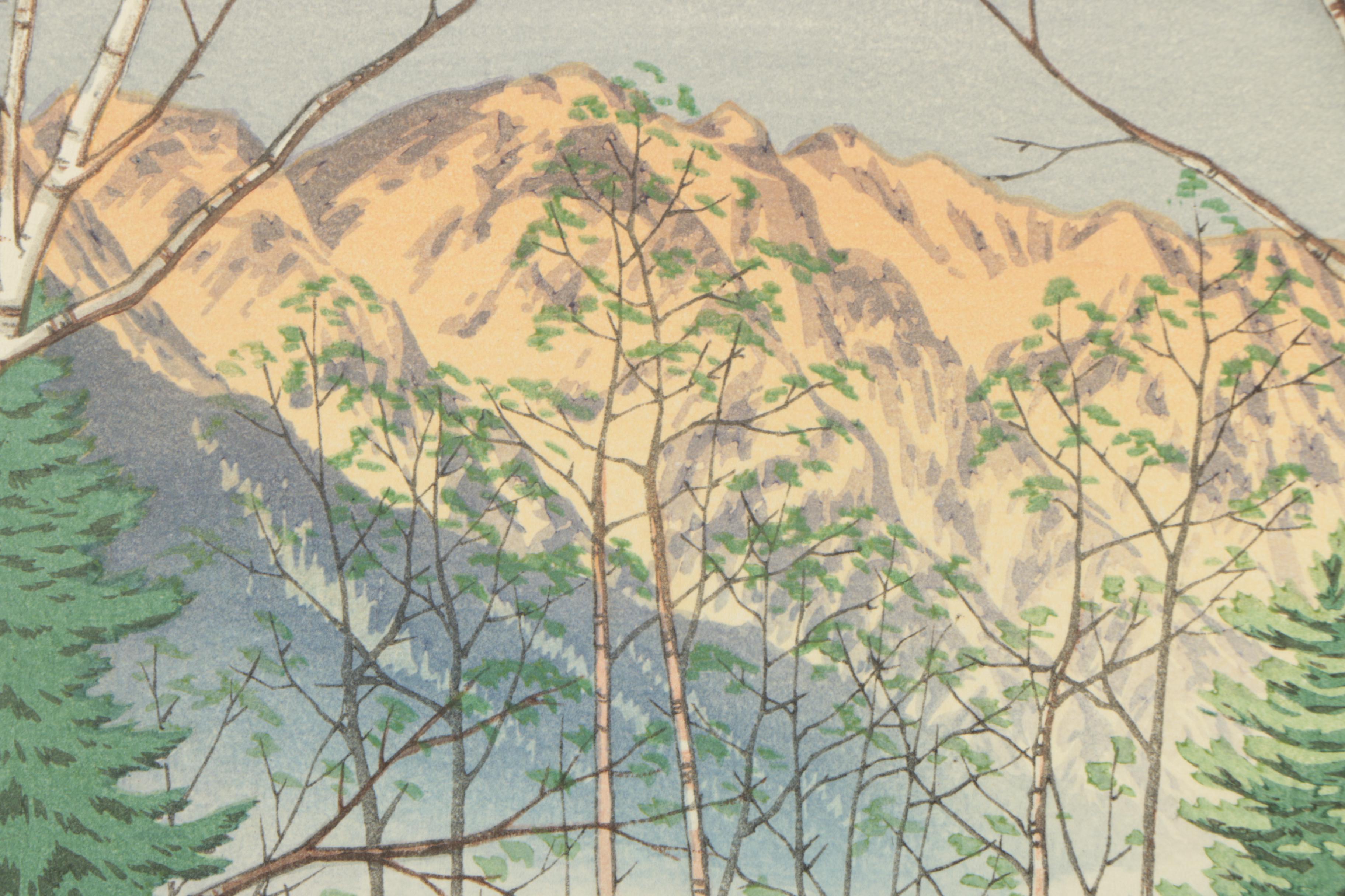 Itō Takashi Woodblock Print "Takegawa River at Dawn"