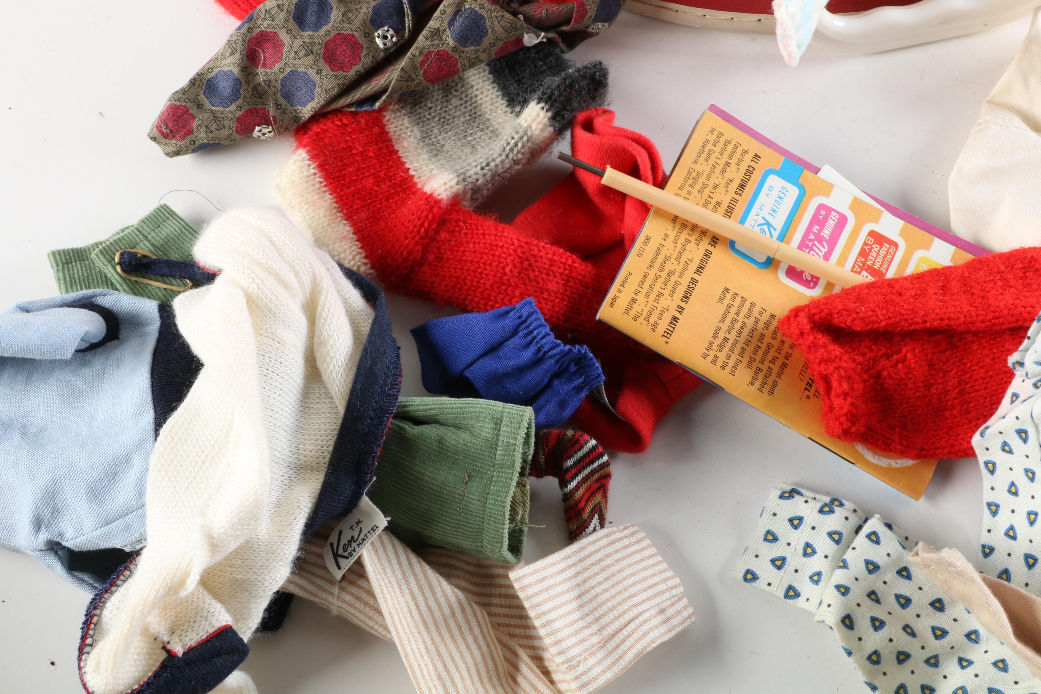 1960s Mattel "Allan" and "Ken" Dolls with Carrying Case and Accessories