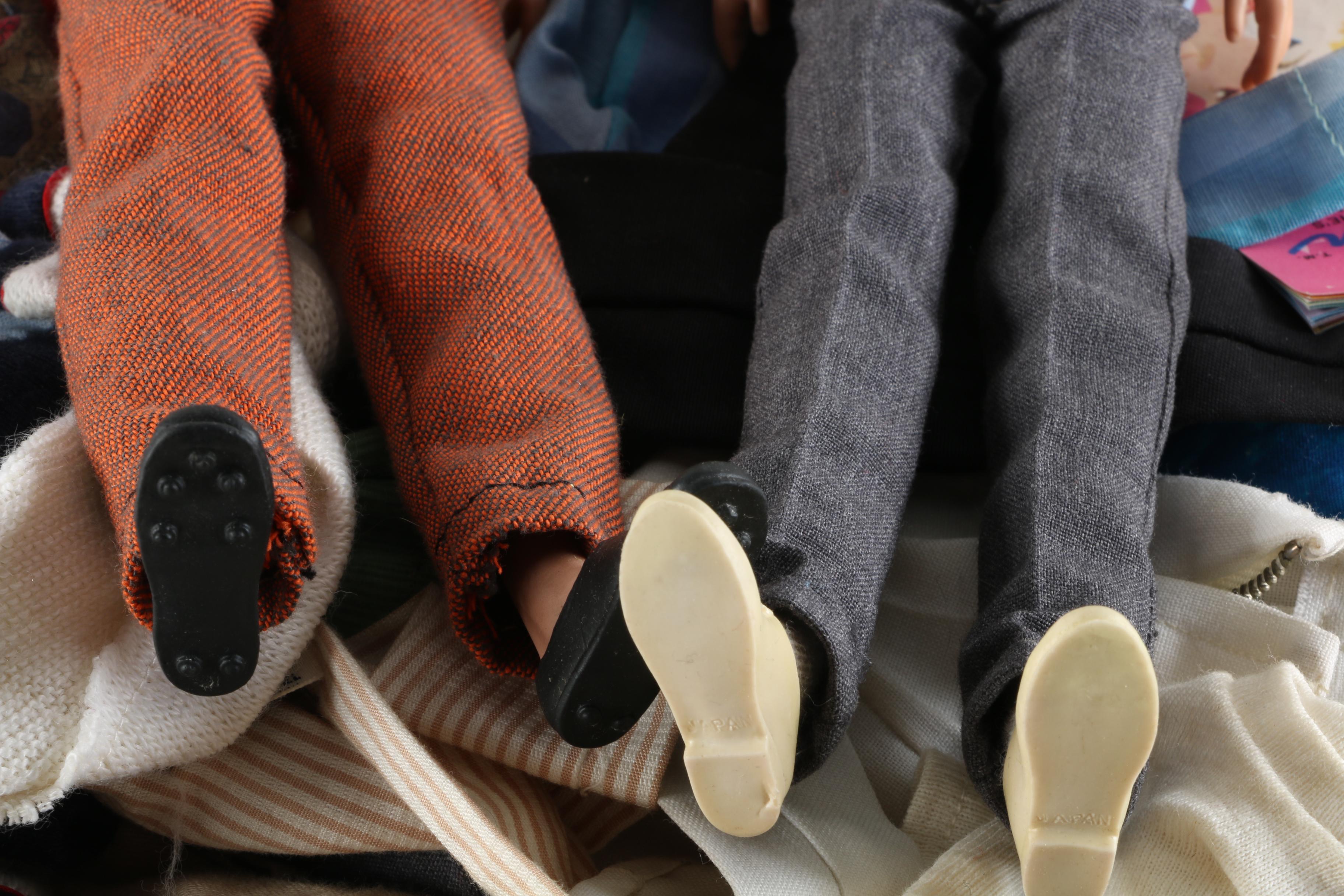 1960s Mattel "Allan" and "Ken" Dolls with Carrying Case and Accessories