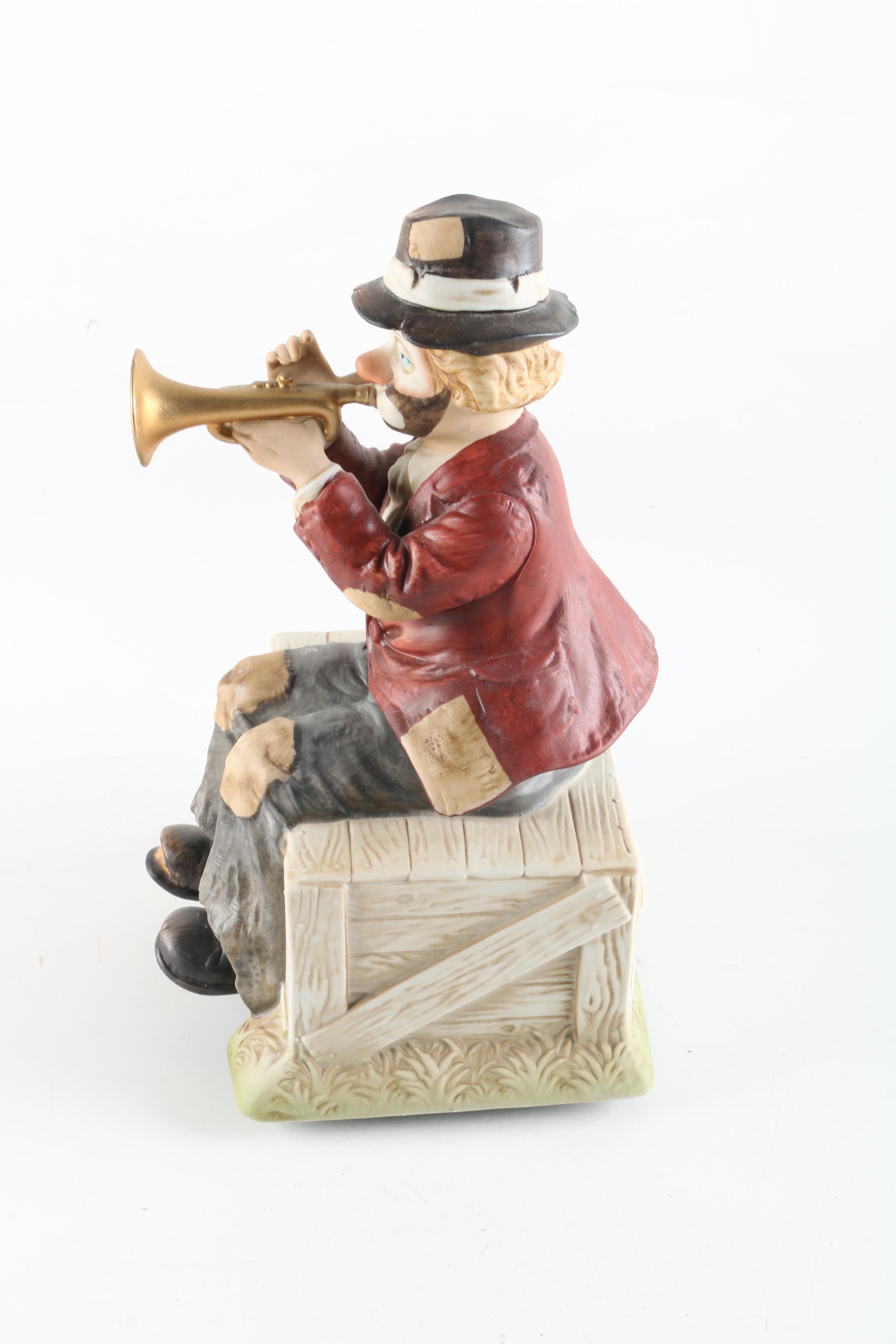 Waco "Willie the Trumpeter" Musical Porcelain Sculpture by Seiji Nakane