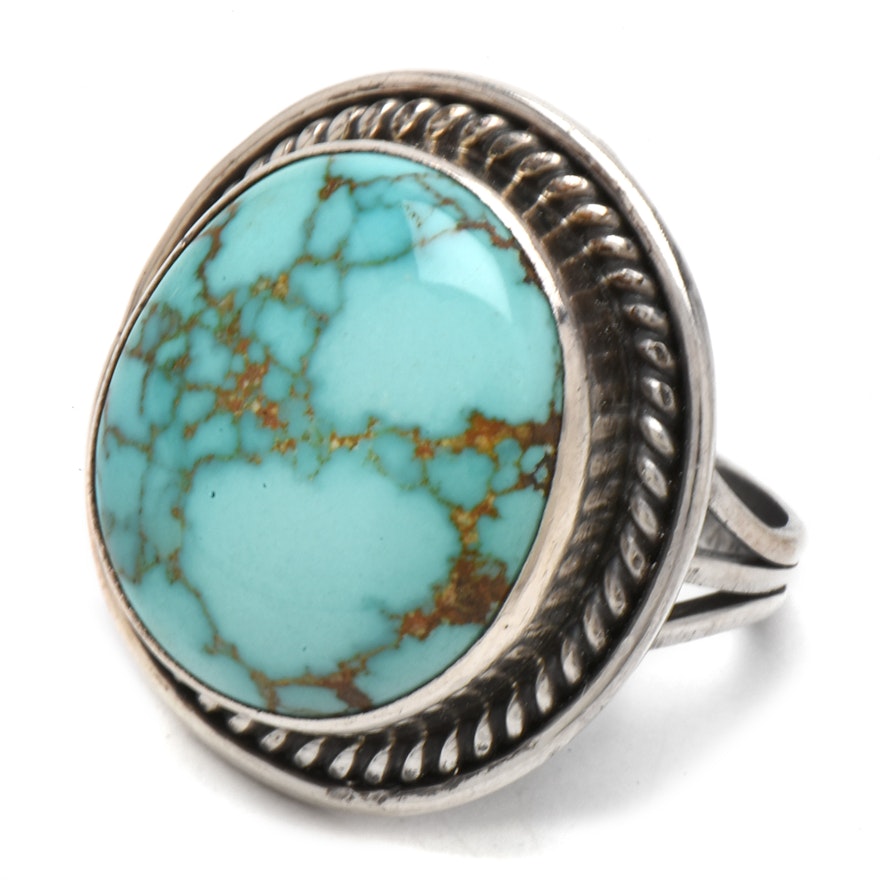Cortez H. Sterling Silver Turquoise Ring