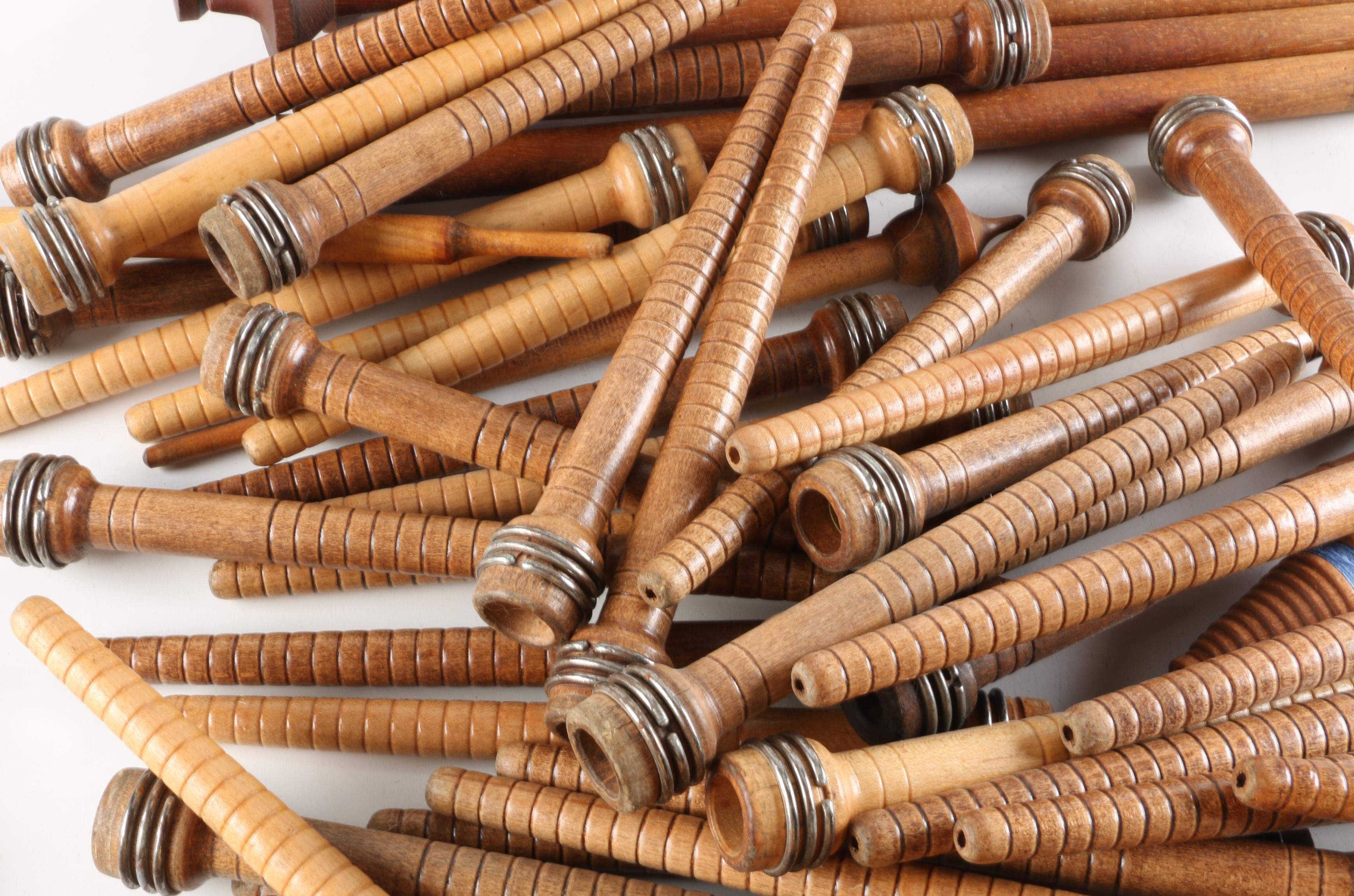 Vintage Wooden Spindles and Spools