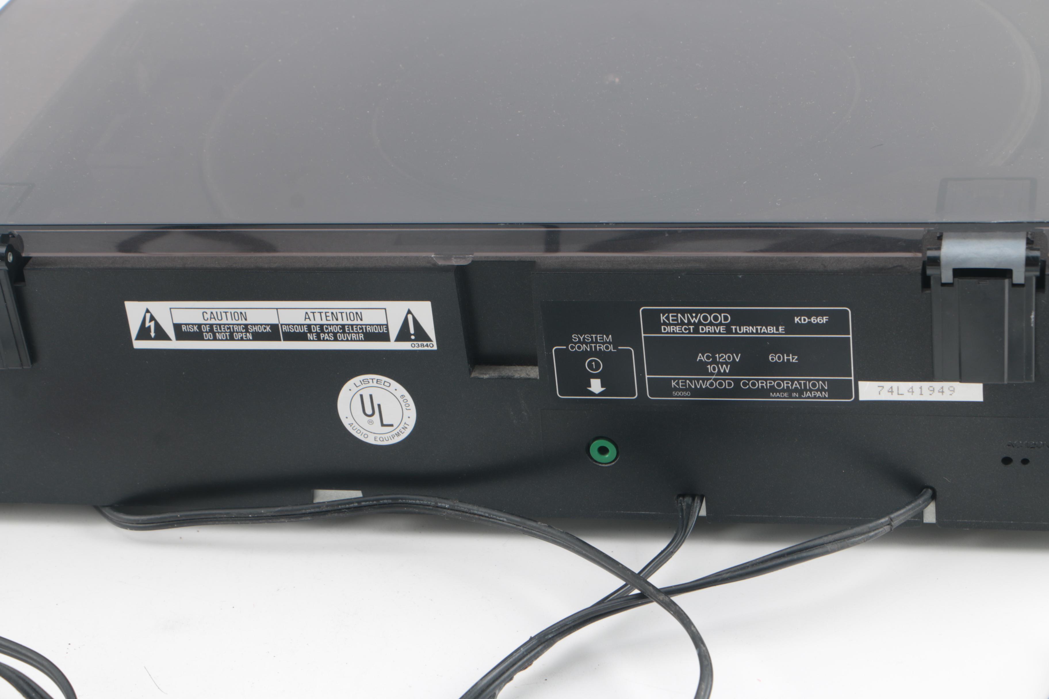 Kenwood KD-66F Direct Drive Turntable