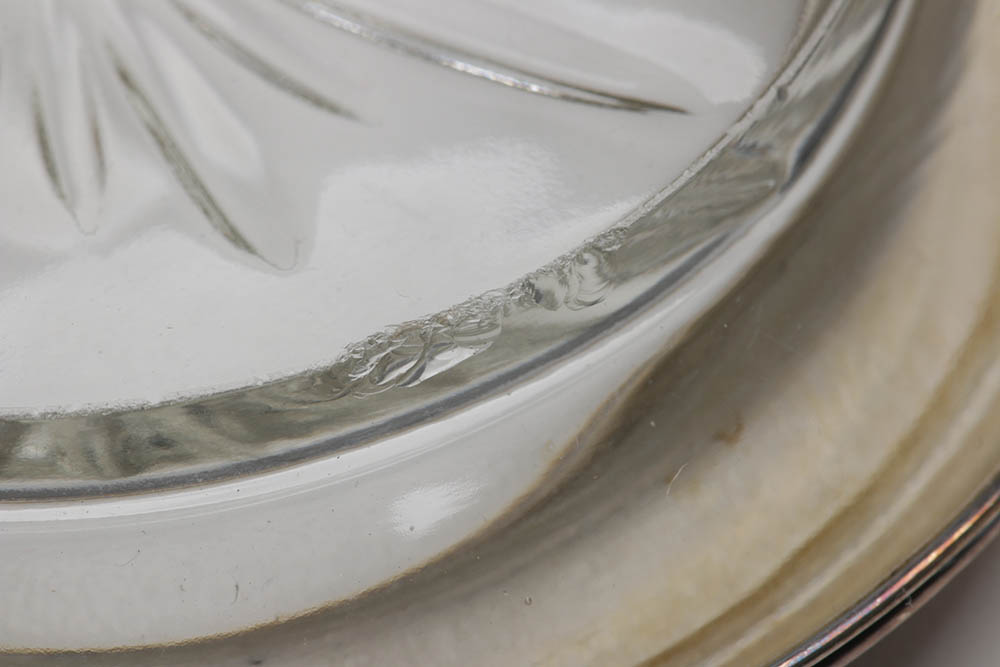 Frank M. Whiting Sterling and Glass Coasters