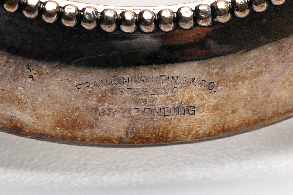 Frank M. Whiting Sterling and Glass Coasters