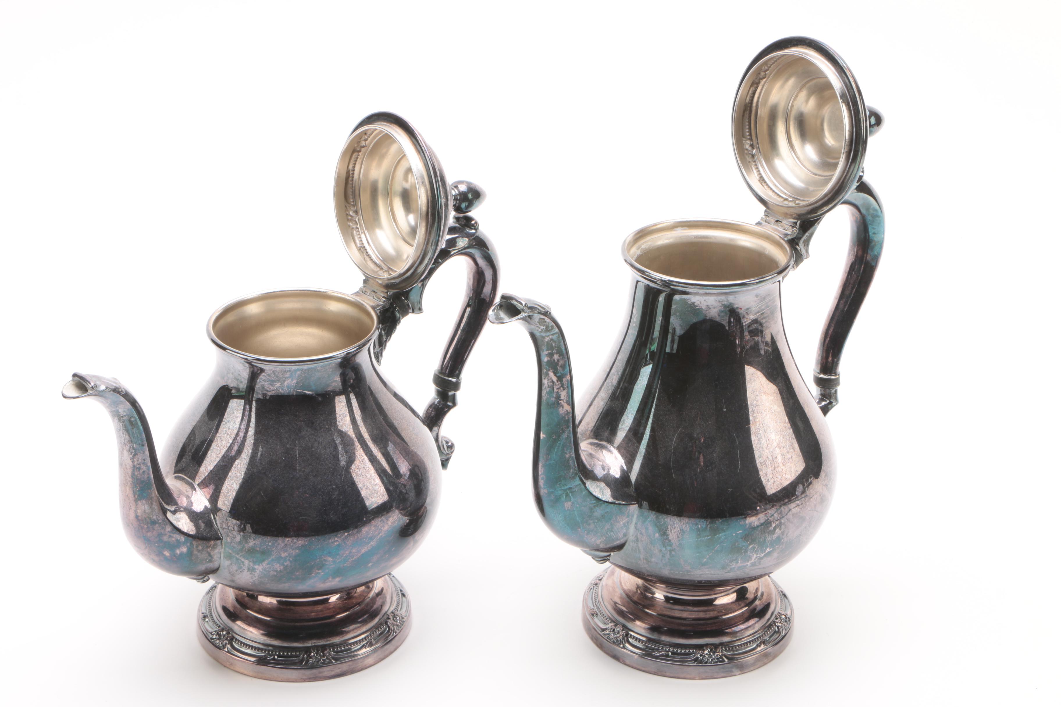 1847 Rogers Bros. "Remembrance" Silver Plate Tea and Coffee Service Set