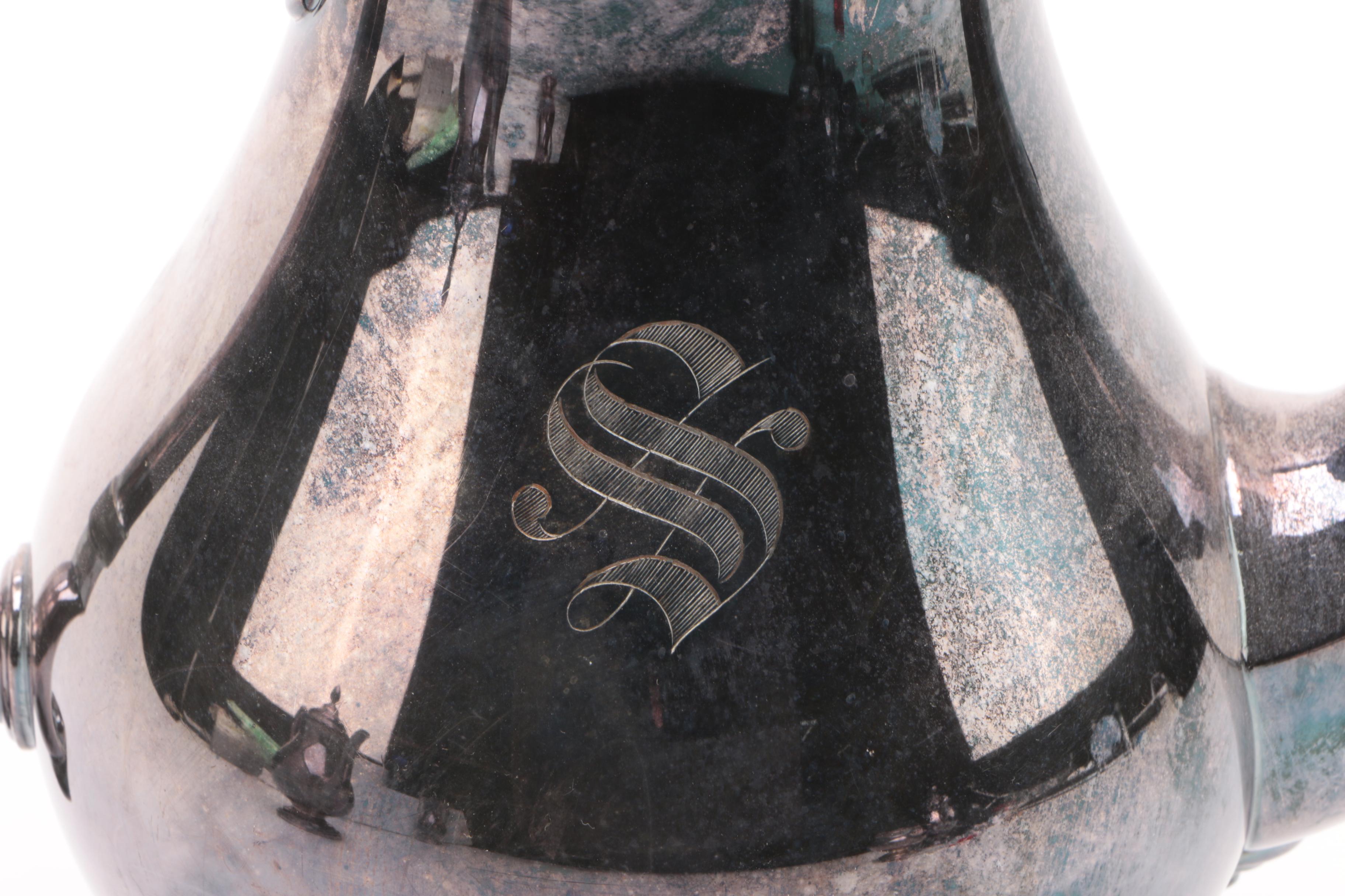 1847 Rogers Bros. "Remembrance" Silver Plate Tea and Coffee Service Set