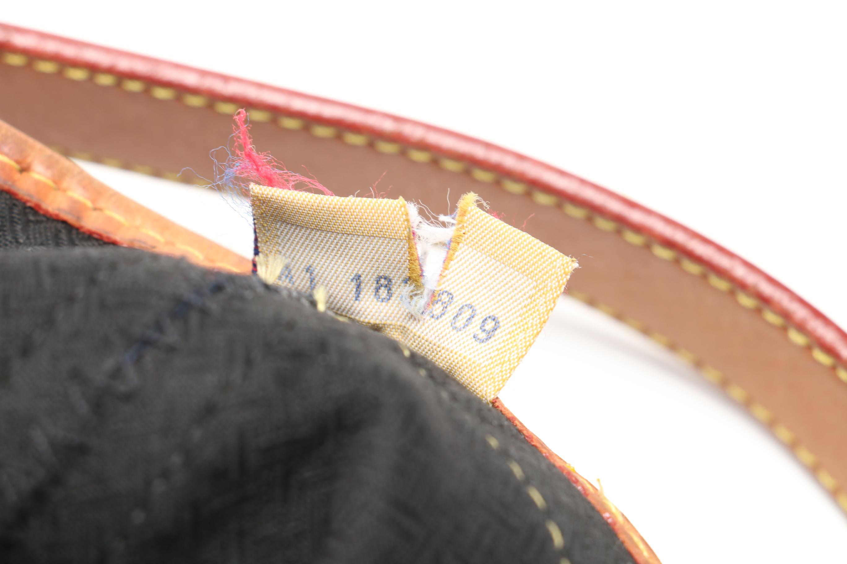 Dooney & Bourke Navy Blue Canvas and Tan Leather Tote