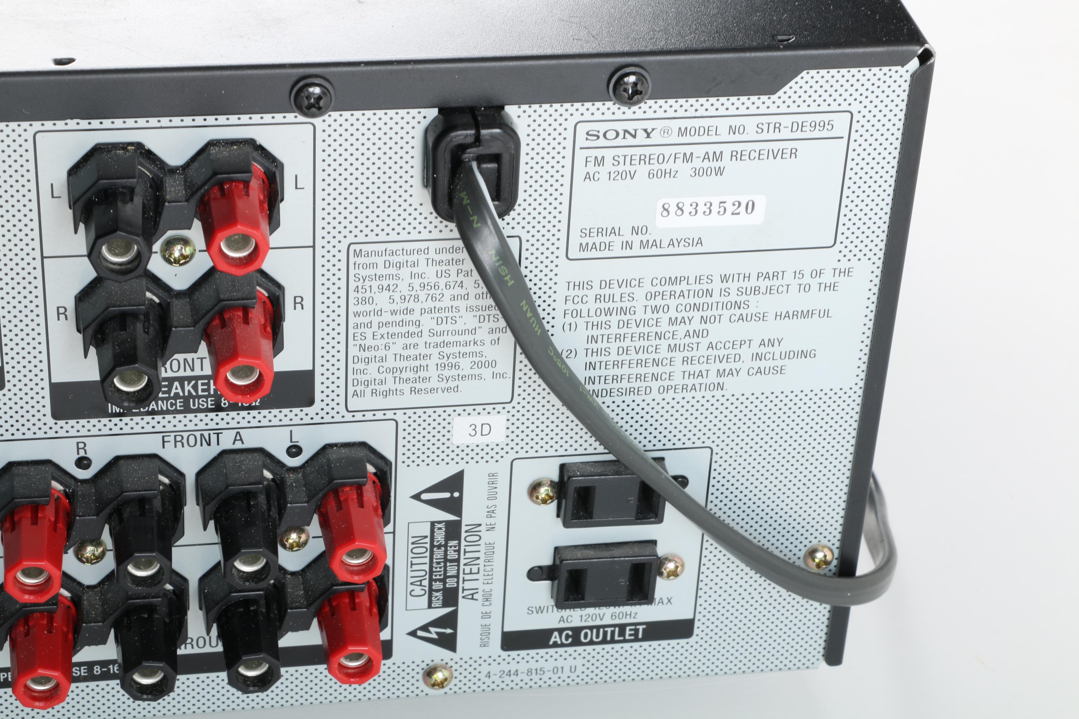 Sony AM/FM Stereo Receiver and ProCinema Speakers
