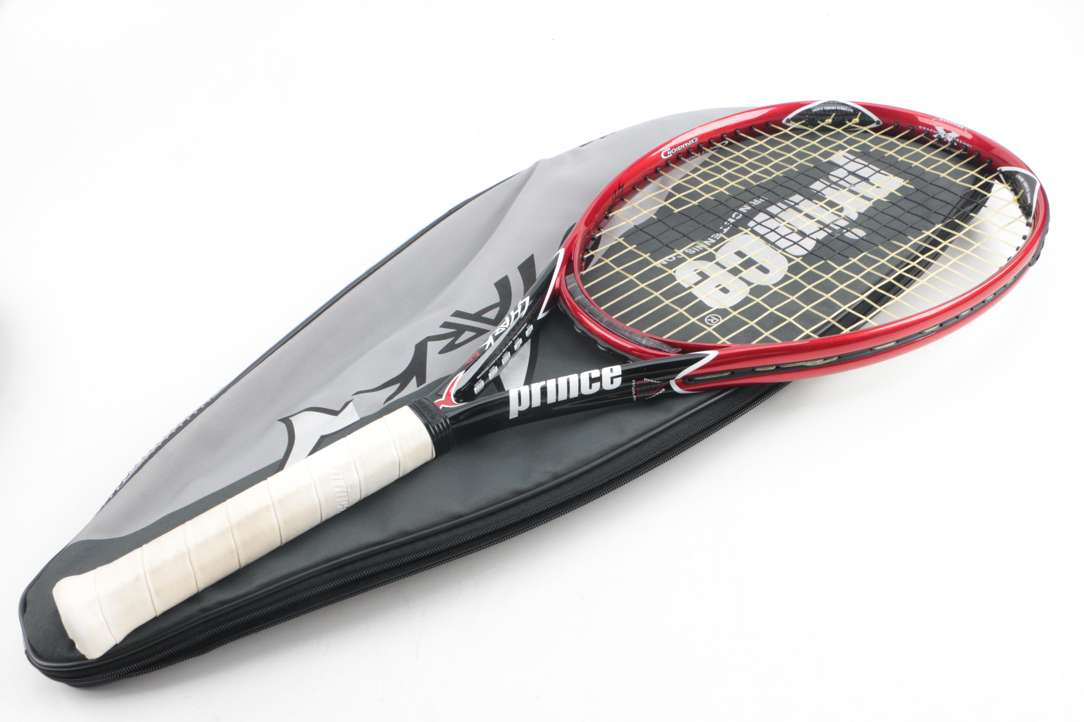 Tennis Rackets and Cases Including Prince