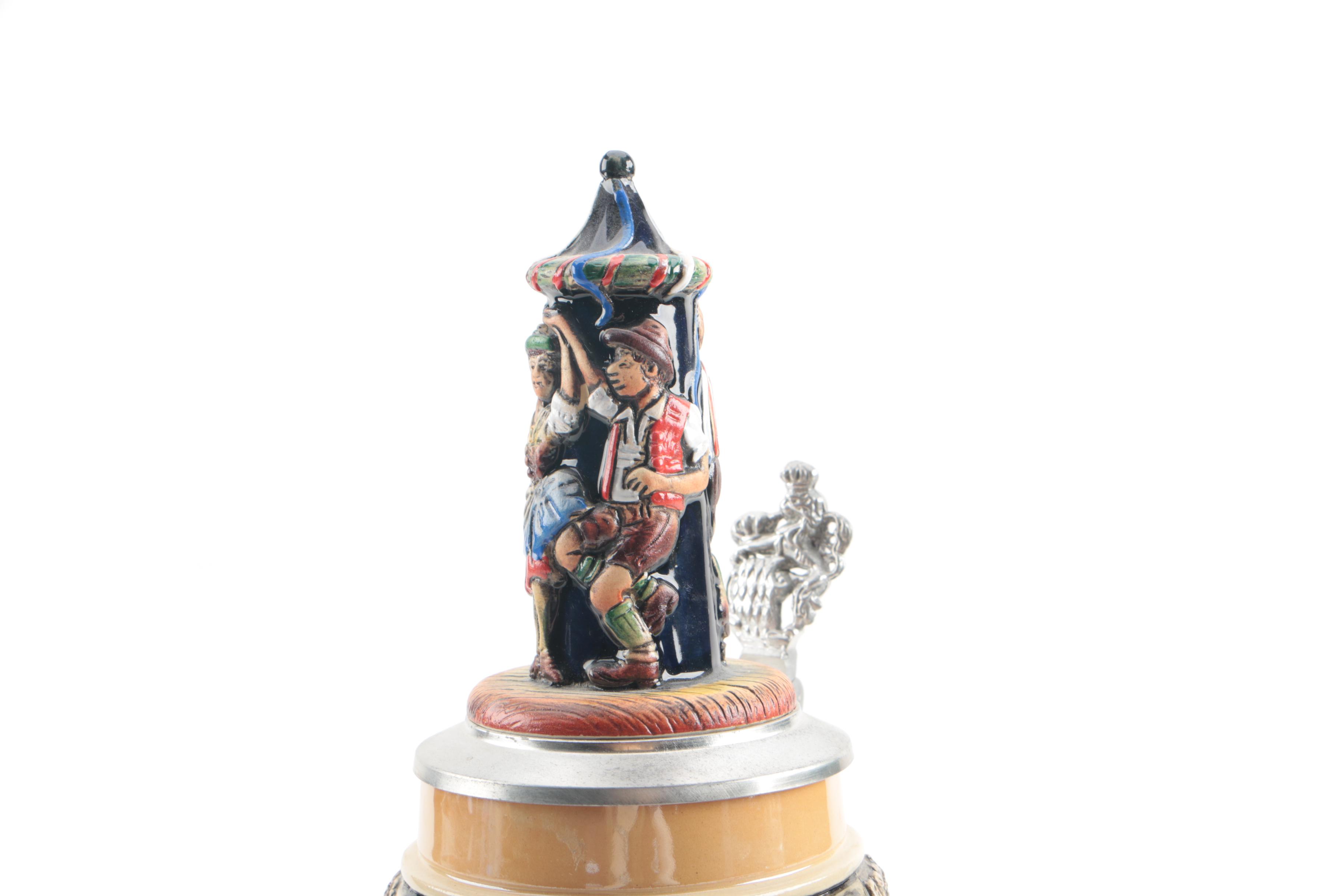 King Handmade and Hand-Painted Limited Edition Ceramic Beer Steins