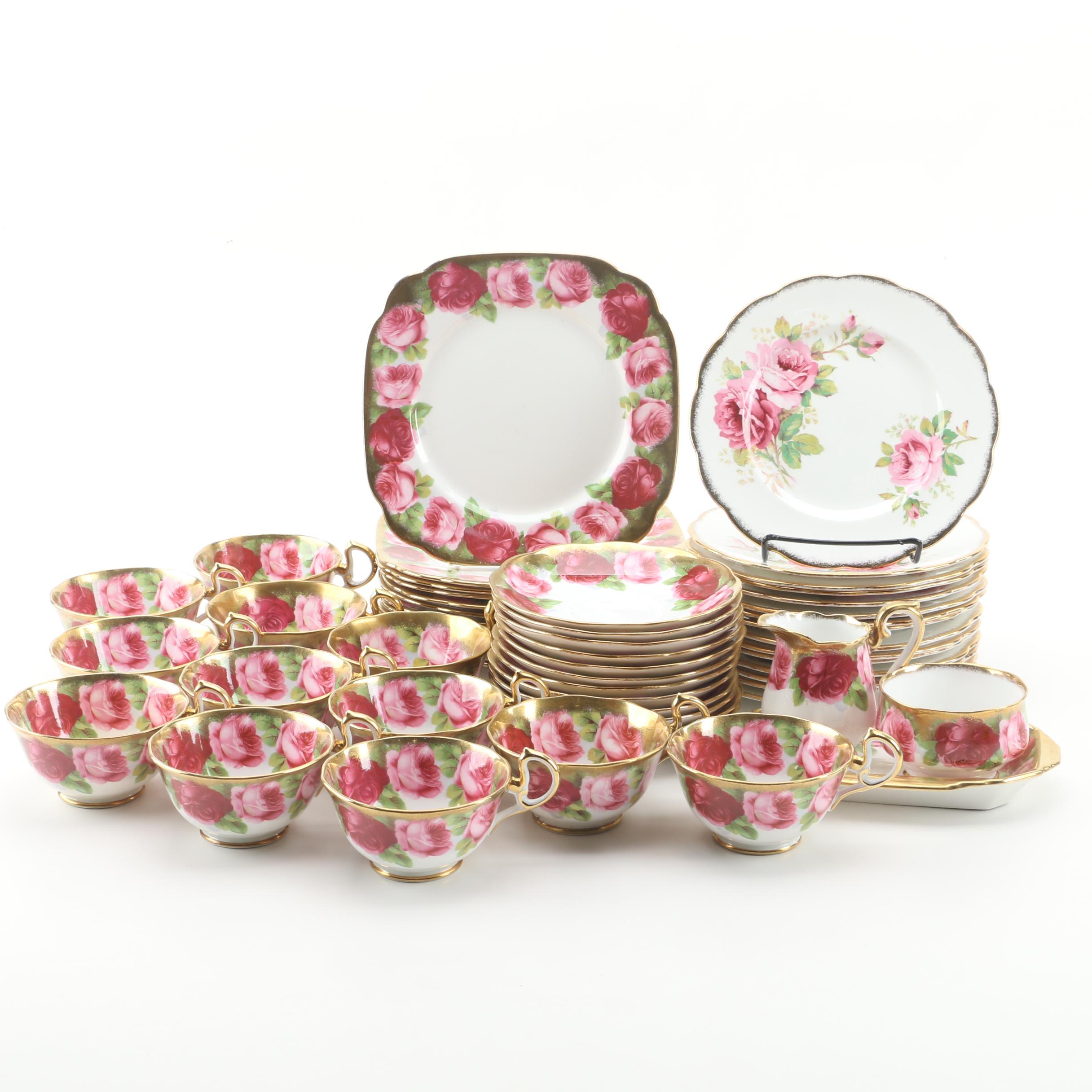Royal Albert "Old English Rose" and "American Beauty" Bone China Tea Service