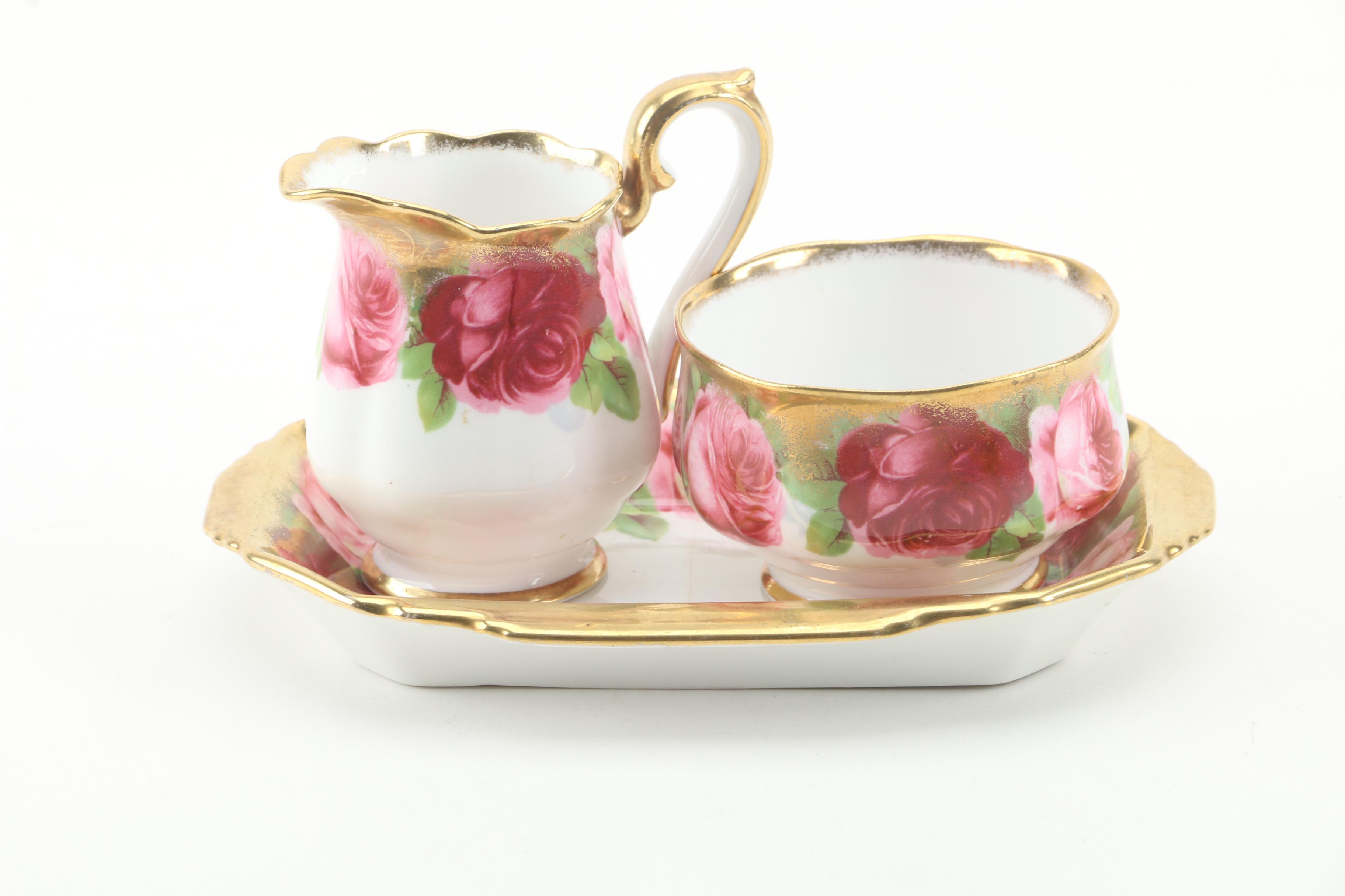 Royal Albert "Old English Rose" and "American Beauty" Bone China Tea Service