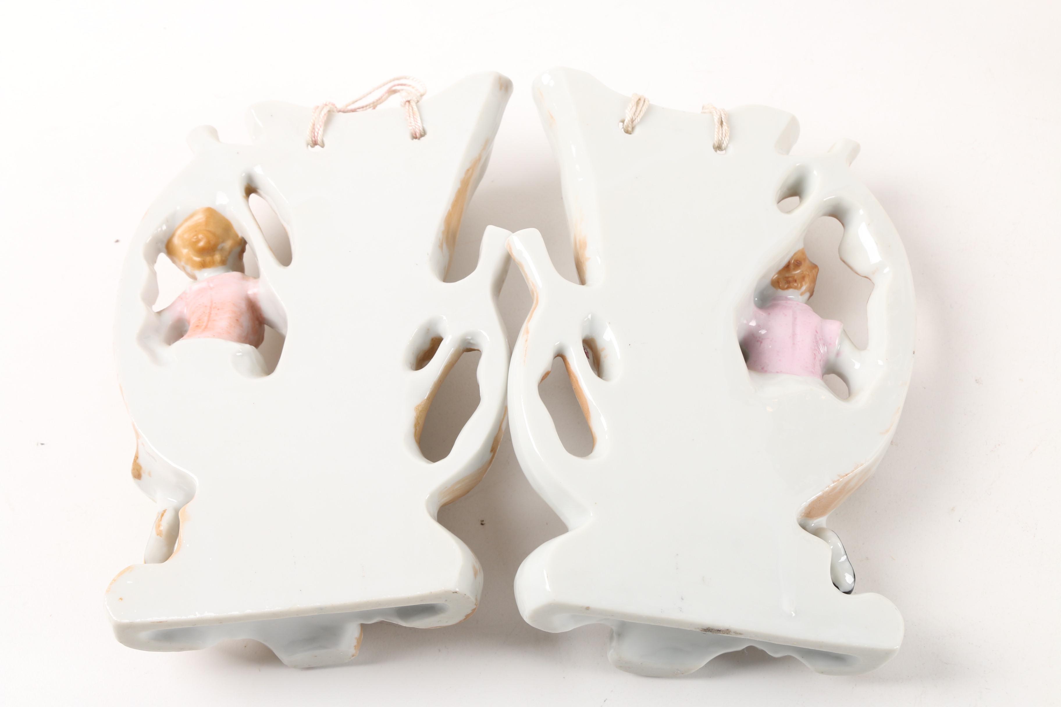 Vintage Beswick Palm Tree Pitchers with Wall Pocket Vases and Biscuit Barrel