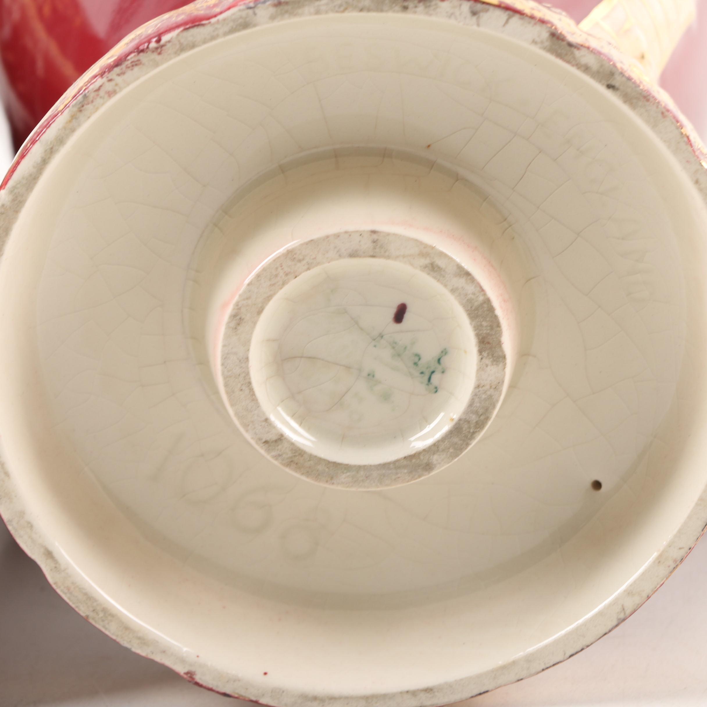 Vintage Beswick Palm Tree Pitchers with Wall Pocket Vases and Biscuit Barrel