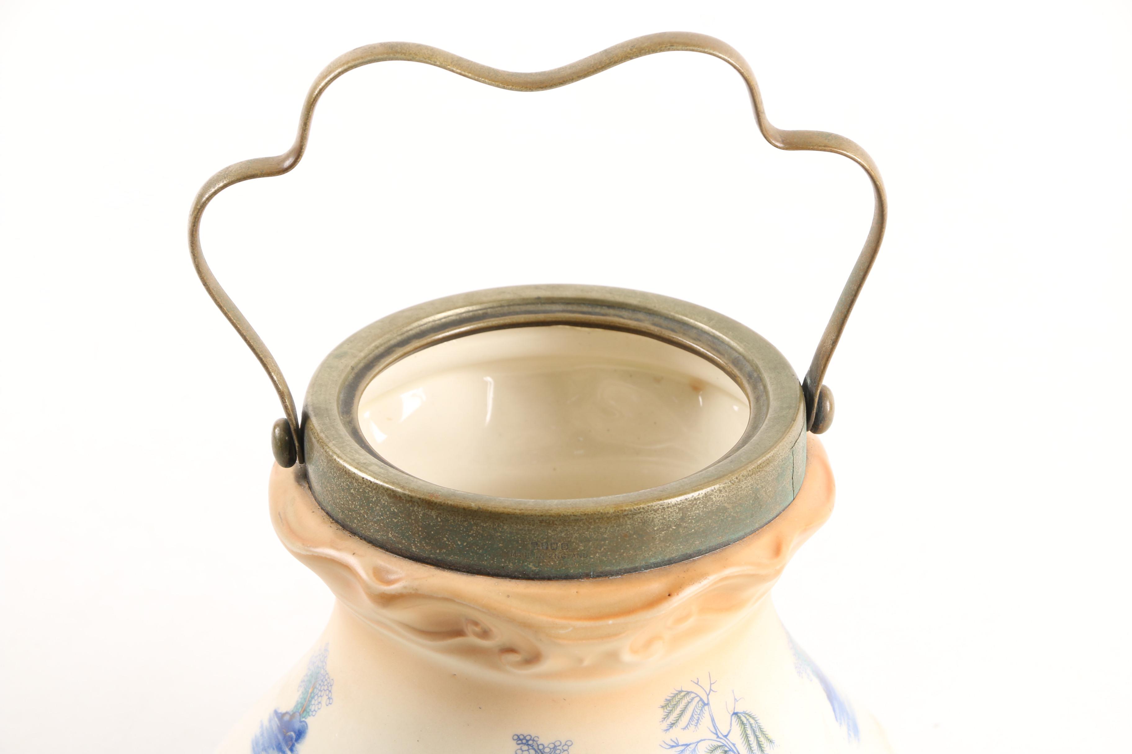 Vintage Beswick Palm Tree Pitchers with Wall Pocket Vases and Biscuit Barrel