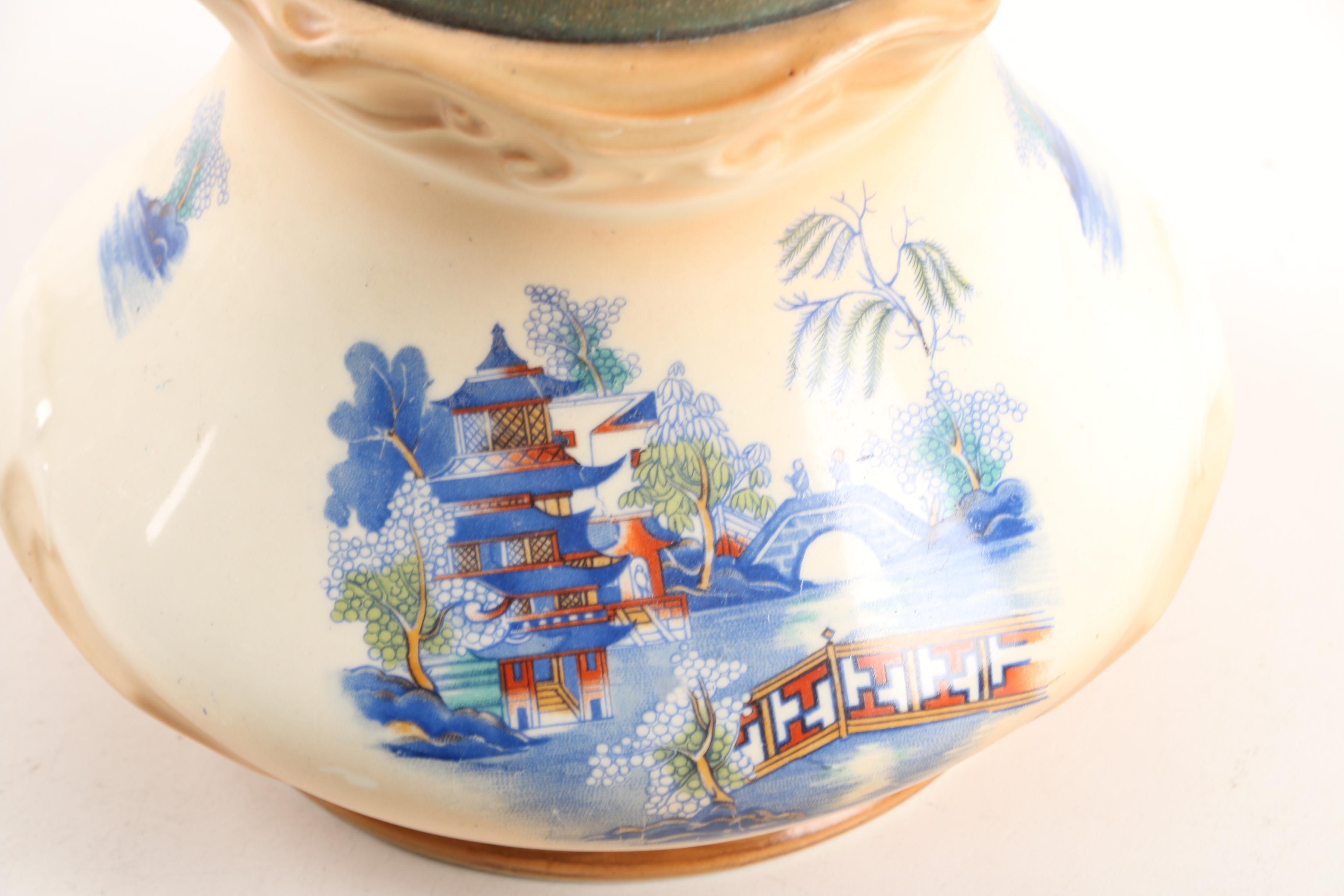 Vintage Beswick Palm Tree Pitchers with Wall Pocket Vases and Biscuit Barrel