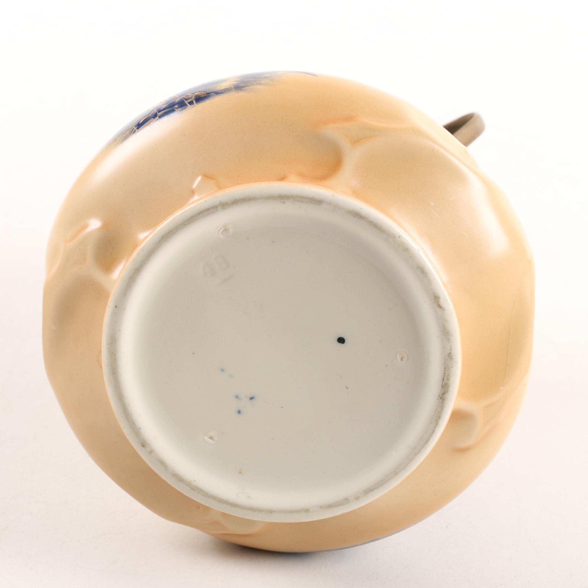 Vintage Beswick Palm Tree Pitchers with Wall Pocket Vases and Biscuit Barrel