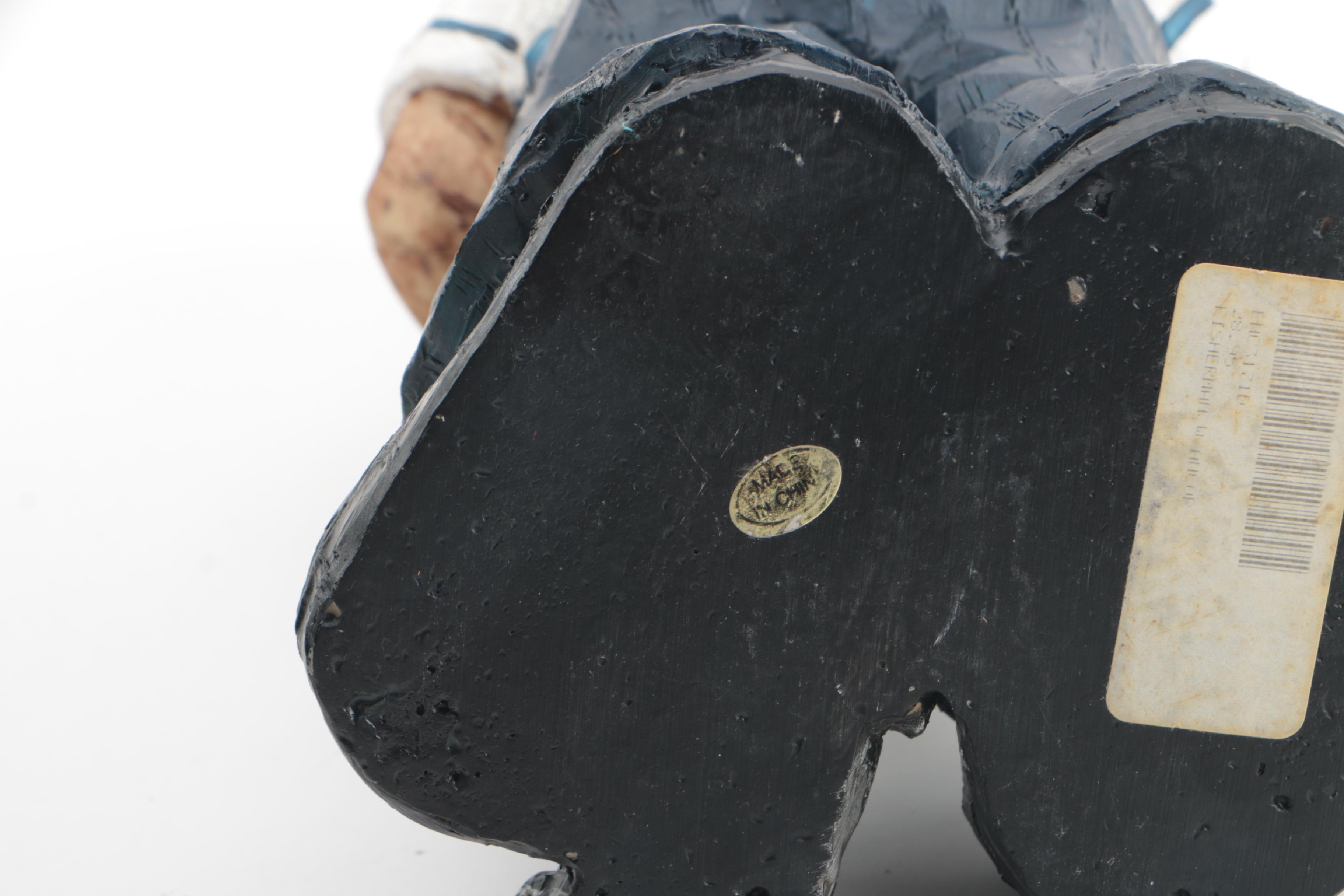 Edward “Pudge” DeGraff Carved Wooden Sailor and Seagull Scluptures