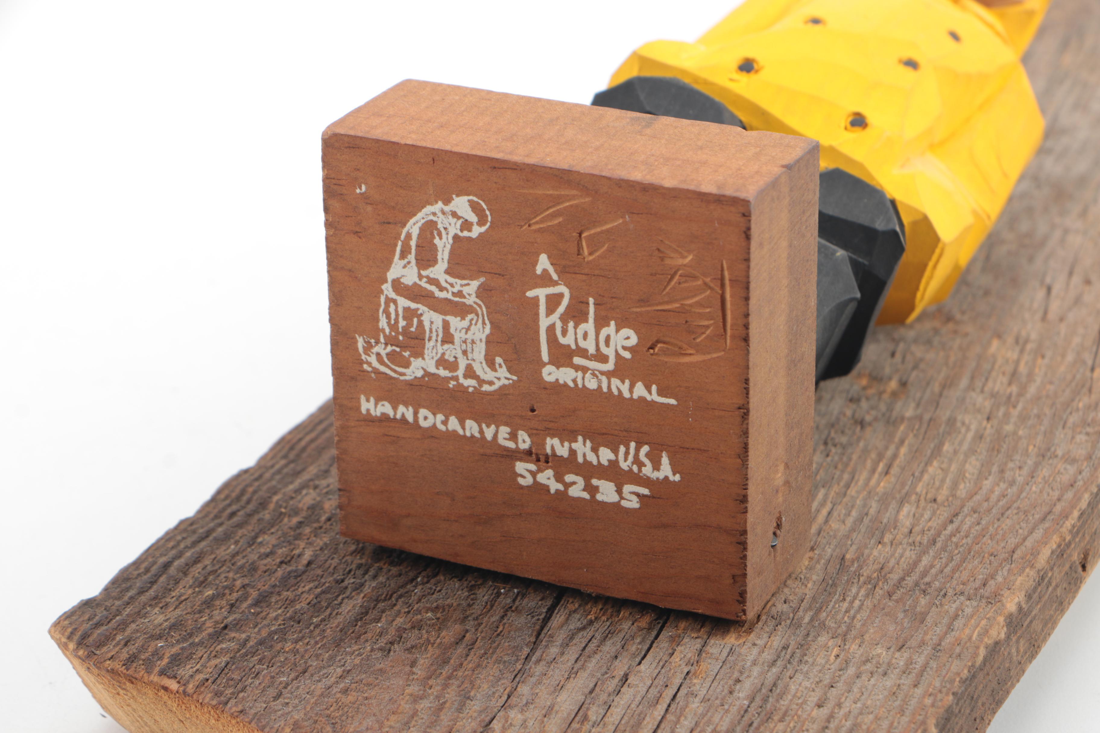 Edward “Pudge” DeGraff Carved Wooden Sailor and Seagull Scluptures