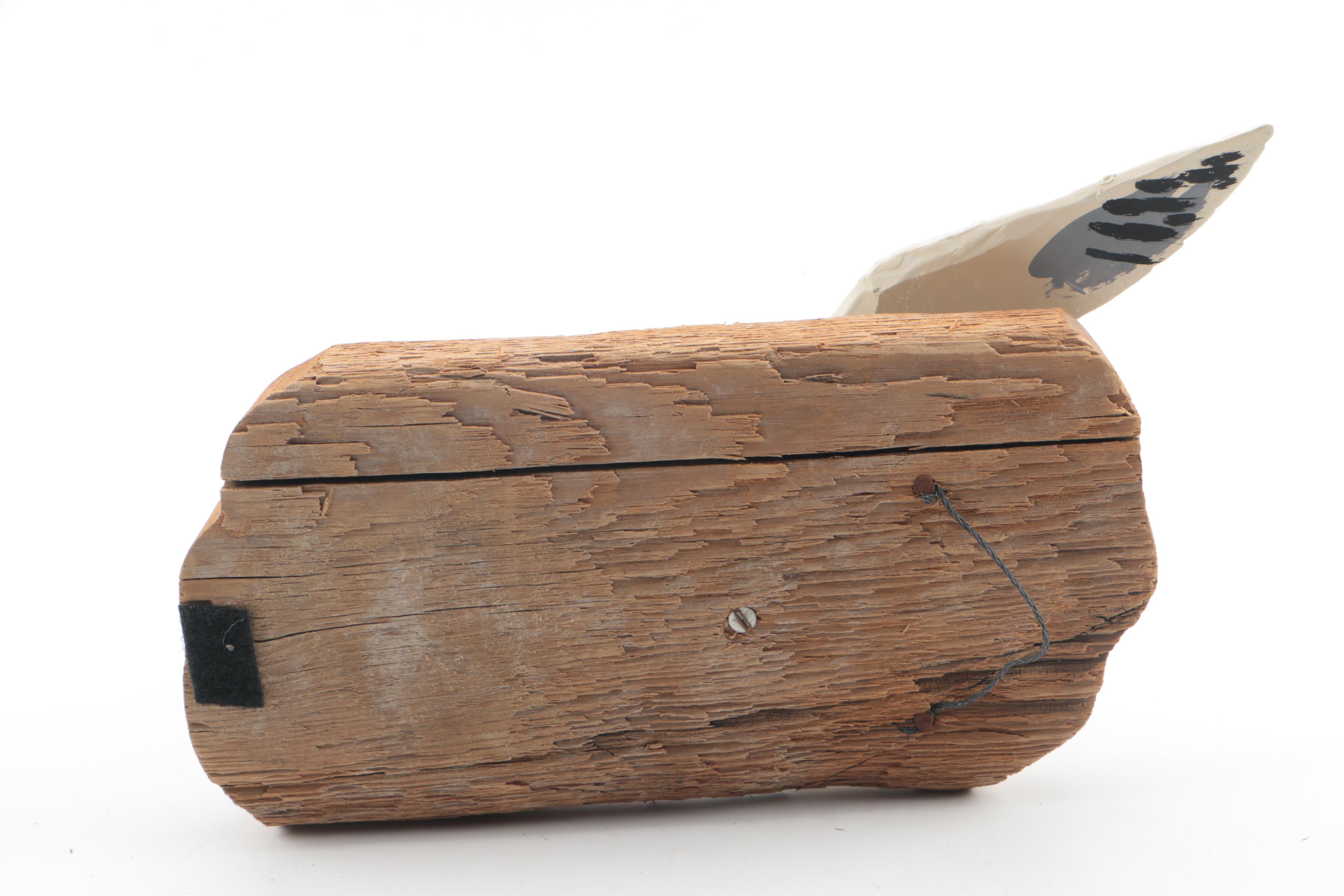 Edward “Pudge” DeGraff Carved Wooden Sailor and Seagull Scluptures