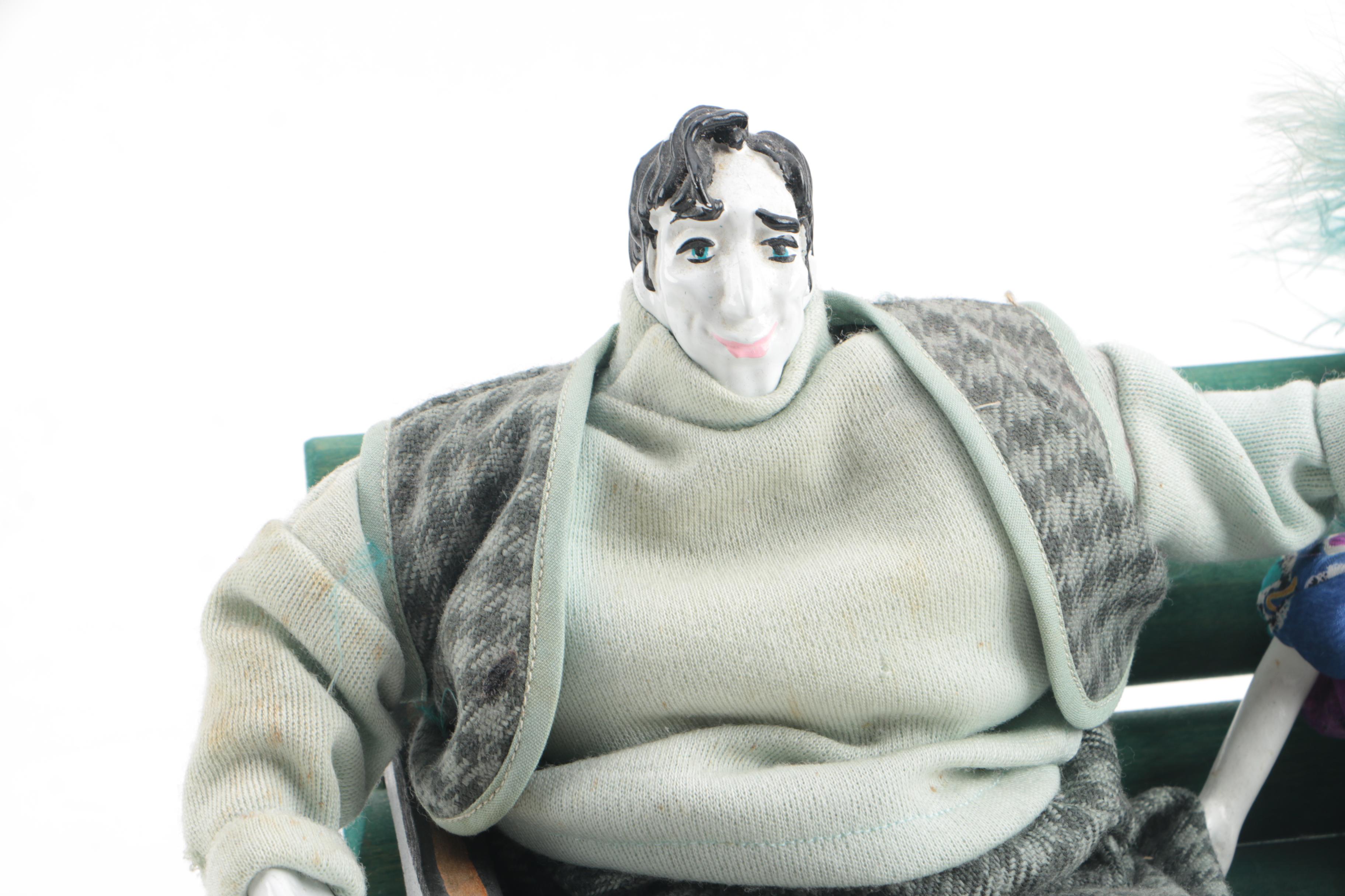 Beanbag Dolls and Wood Bench Including Poupées by Isabelle