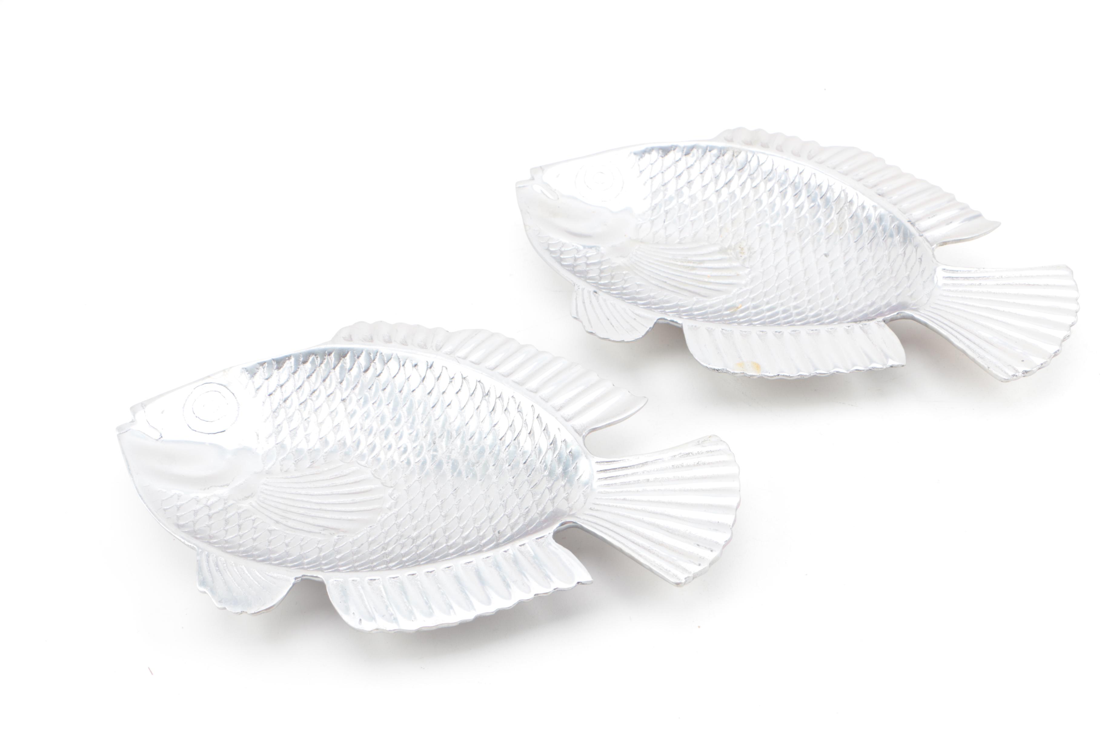 Seafood Motif Serving Platters Featuring Arthur Court