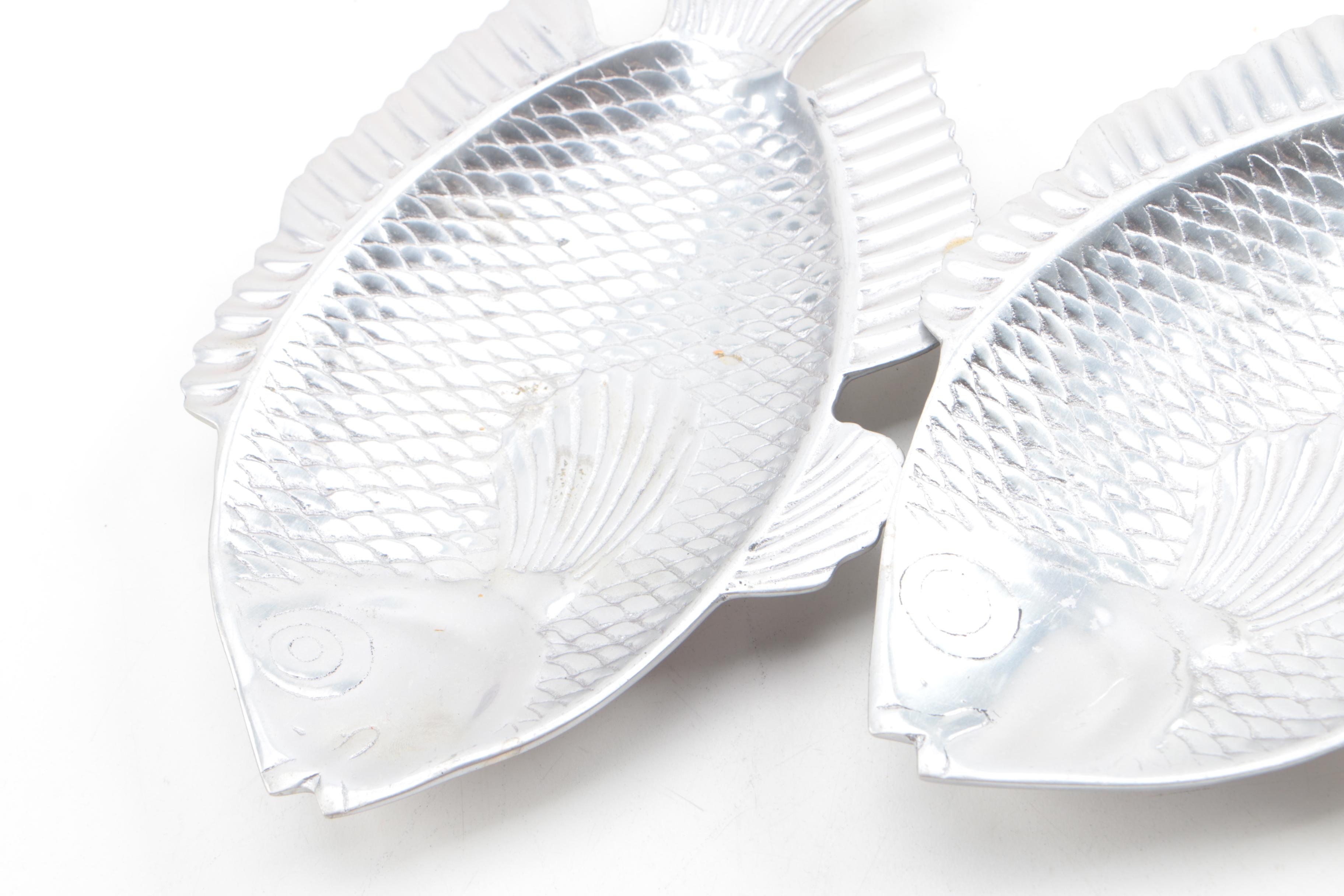 Seafood Motif Serving Platters Featuring Arthur Court