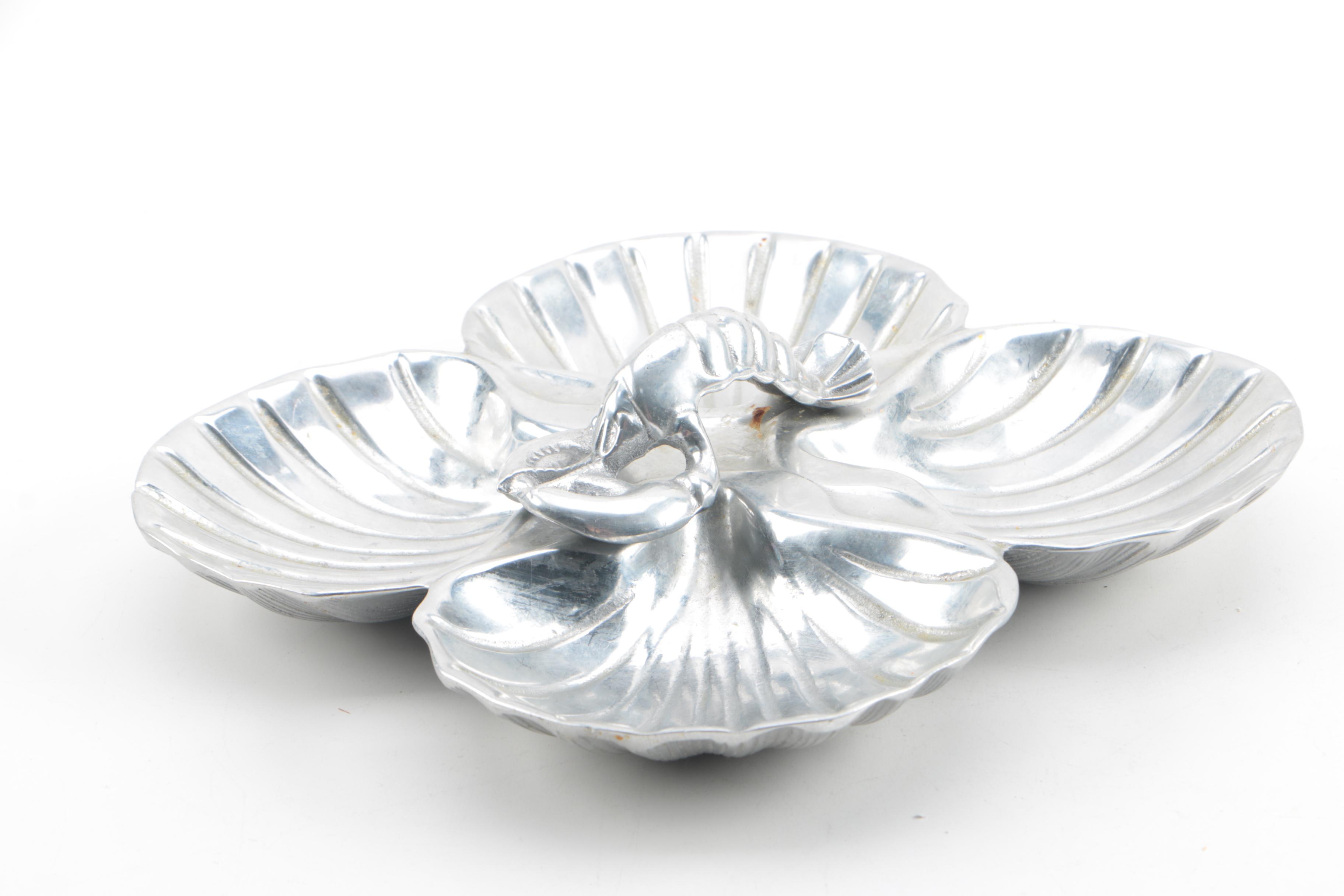 Seafood Motif Serving Platters Featuring Arthur Court