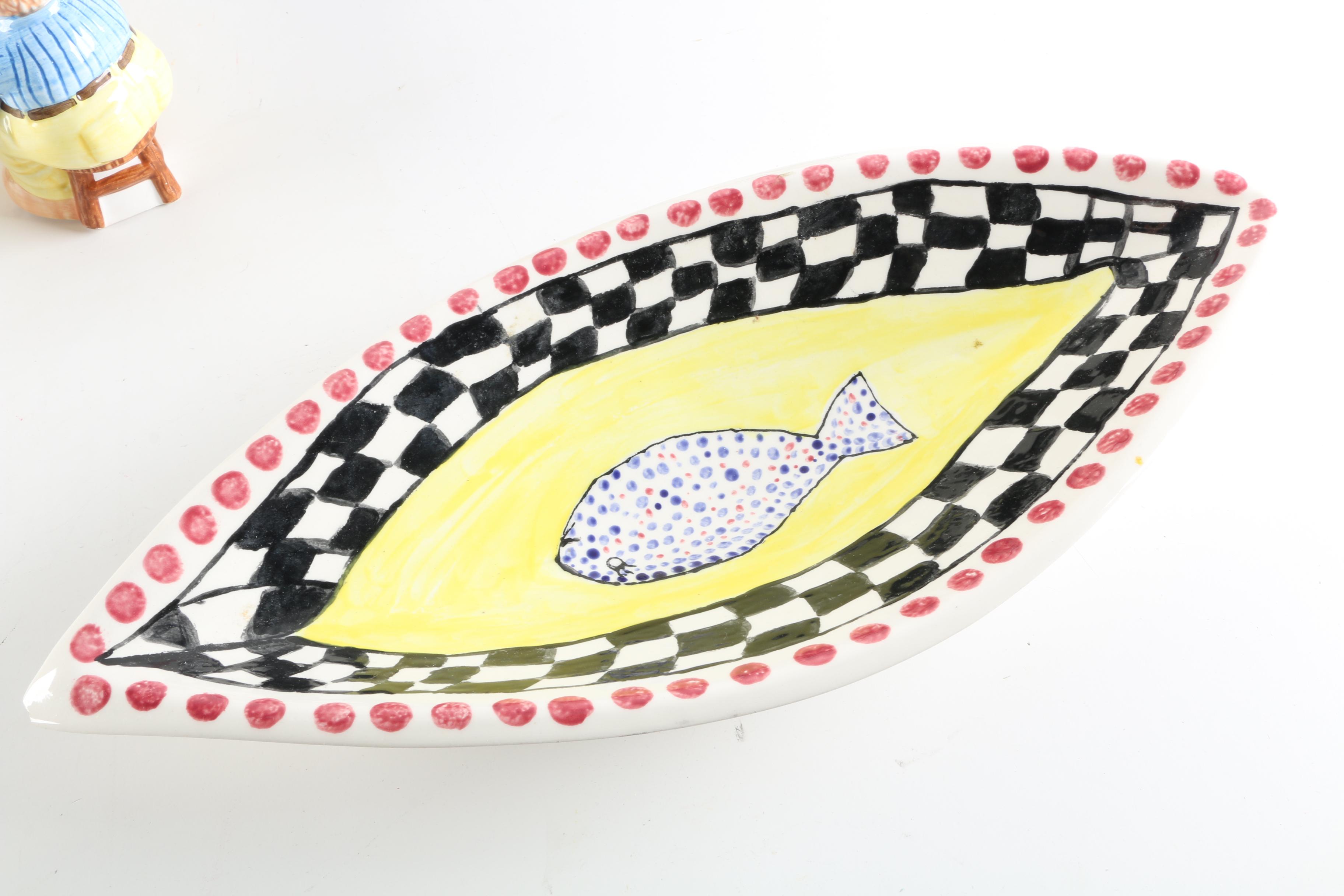 Whimsical Ceramic Serveware Featuring Lynda Corneille