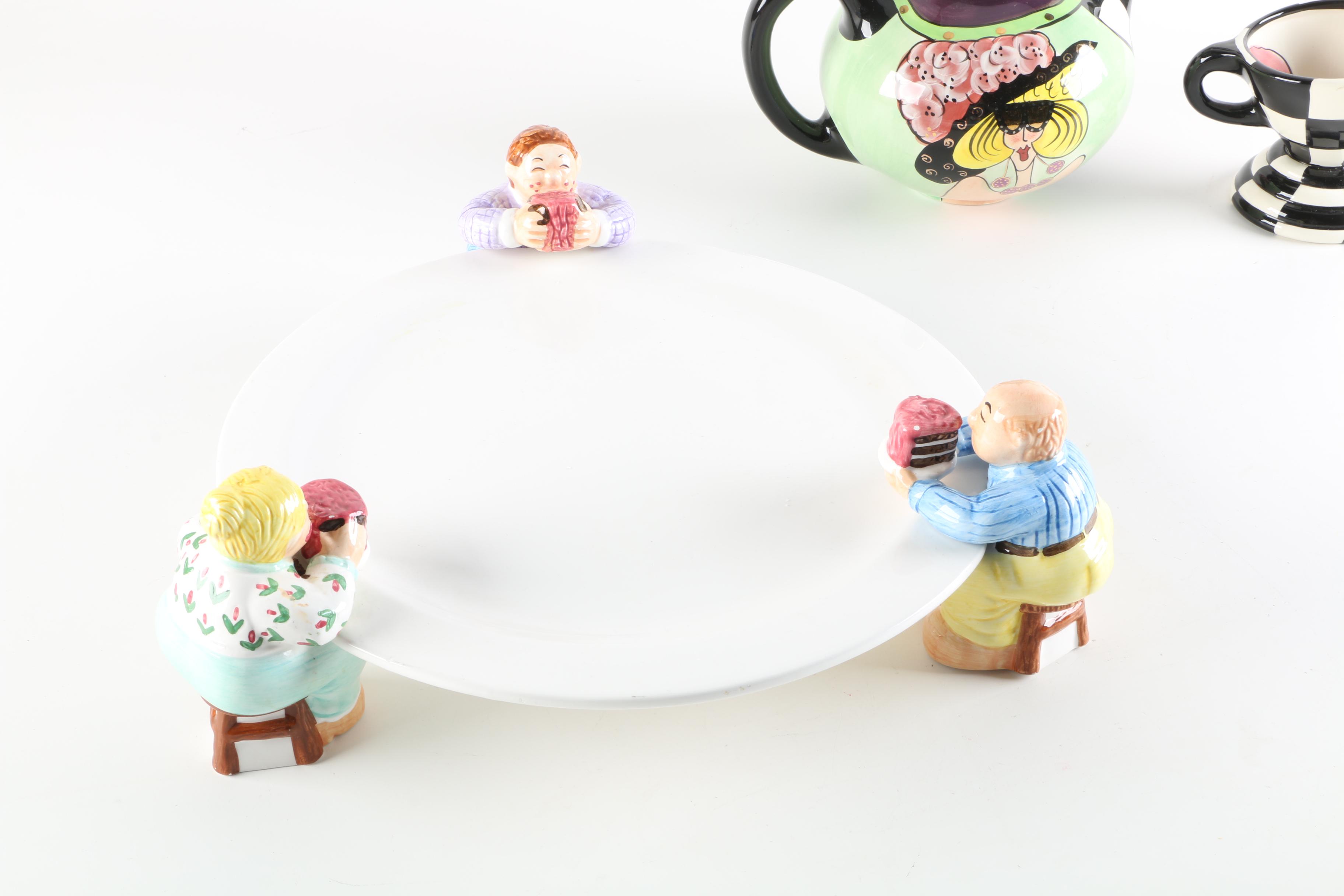 Whimsical Ceramic Serveware Featuring Lynda Corneille
