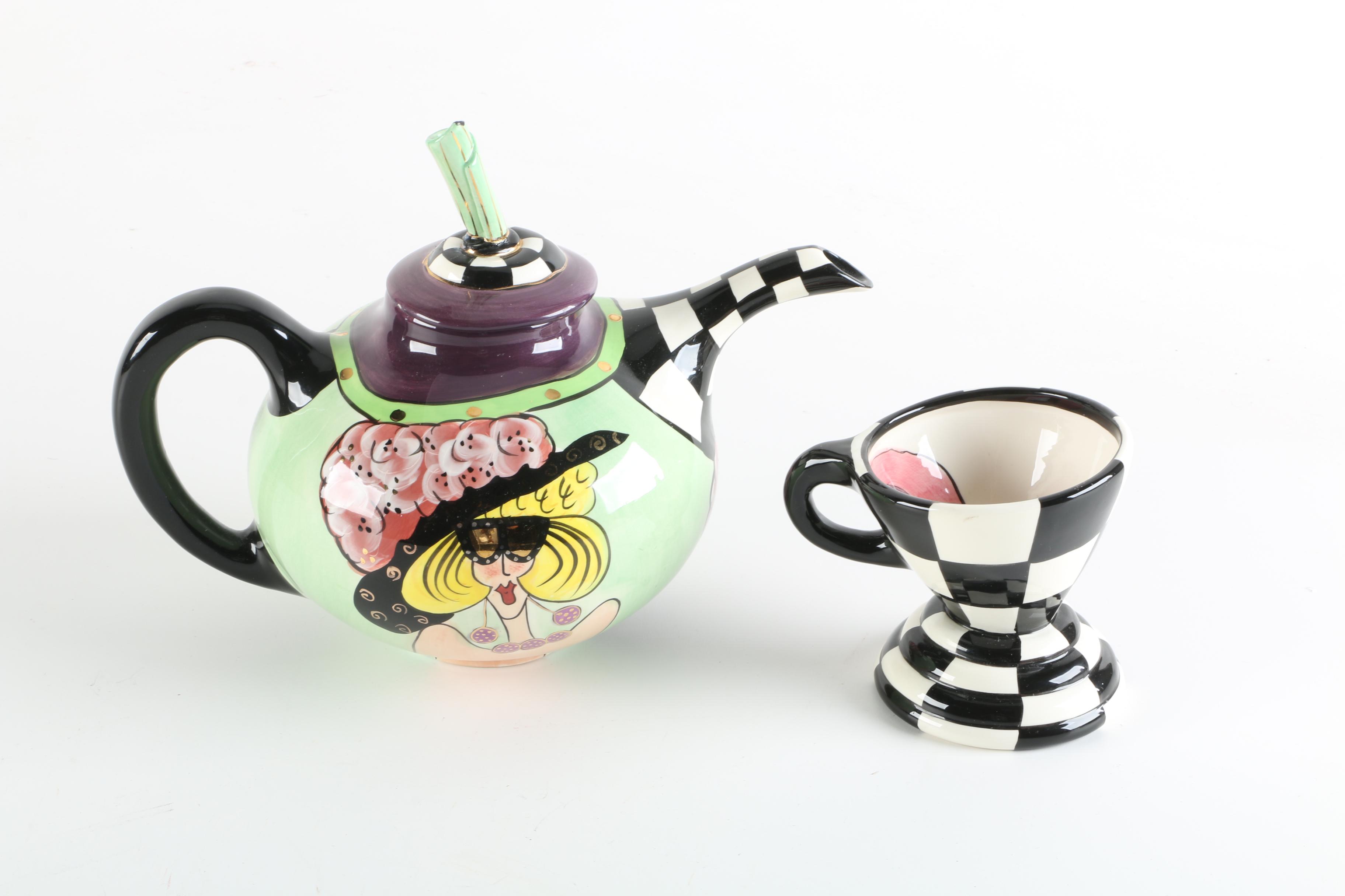 Whimsical Ceramic Serveware Featuring Lynda Corneille