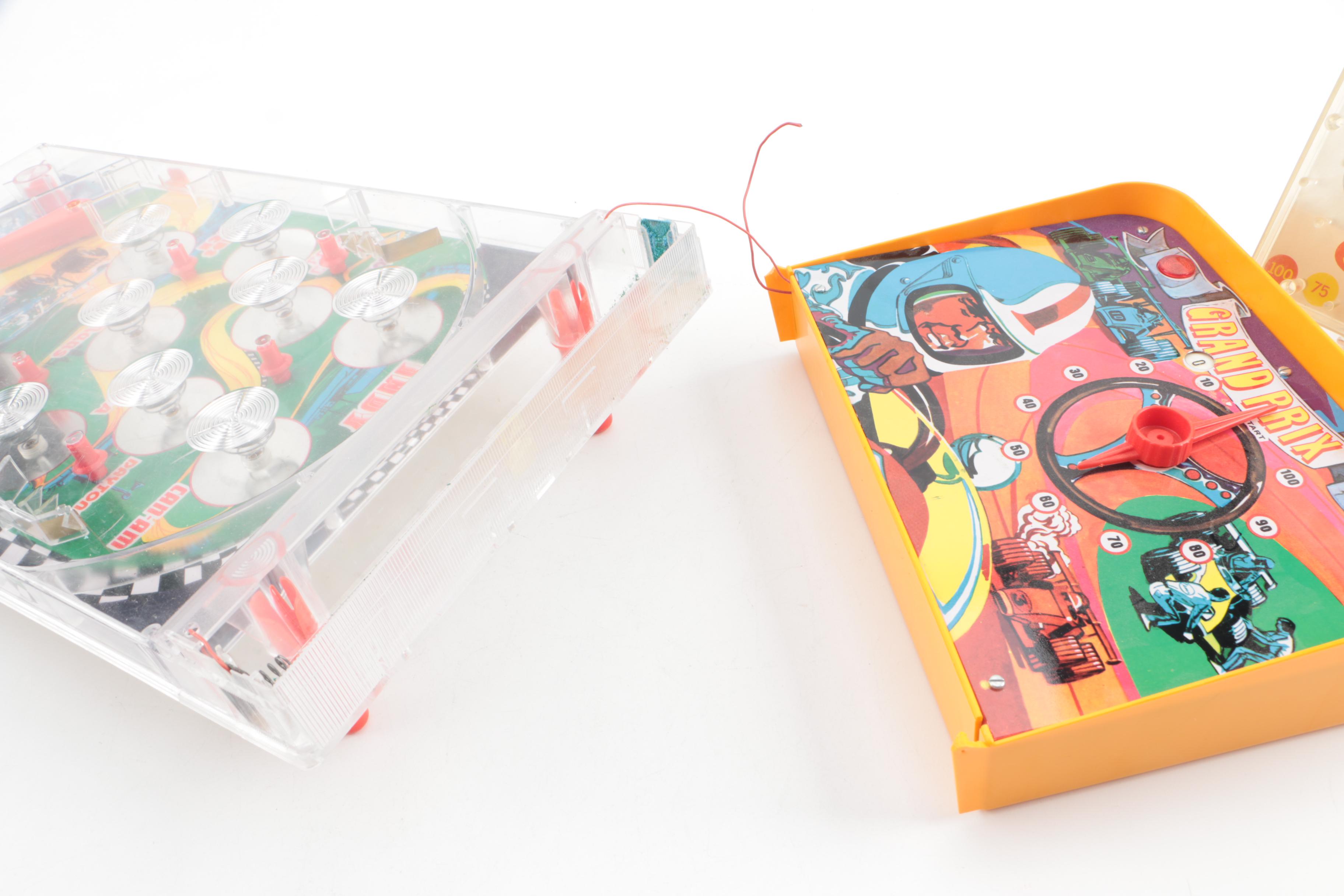 Vintage Mickey Mouse and Grand Prix Pinball Toys with Other Games