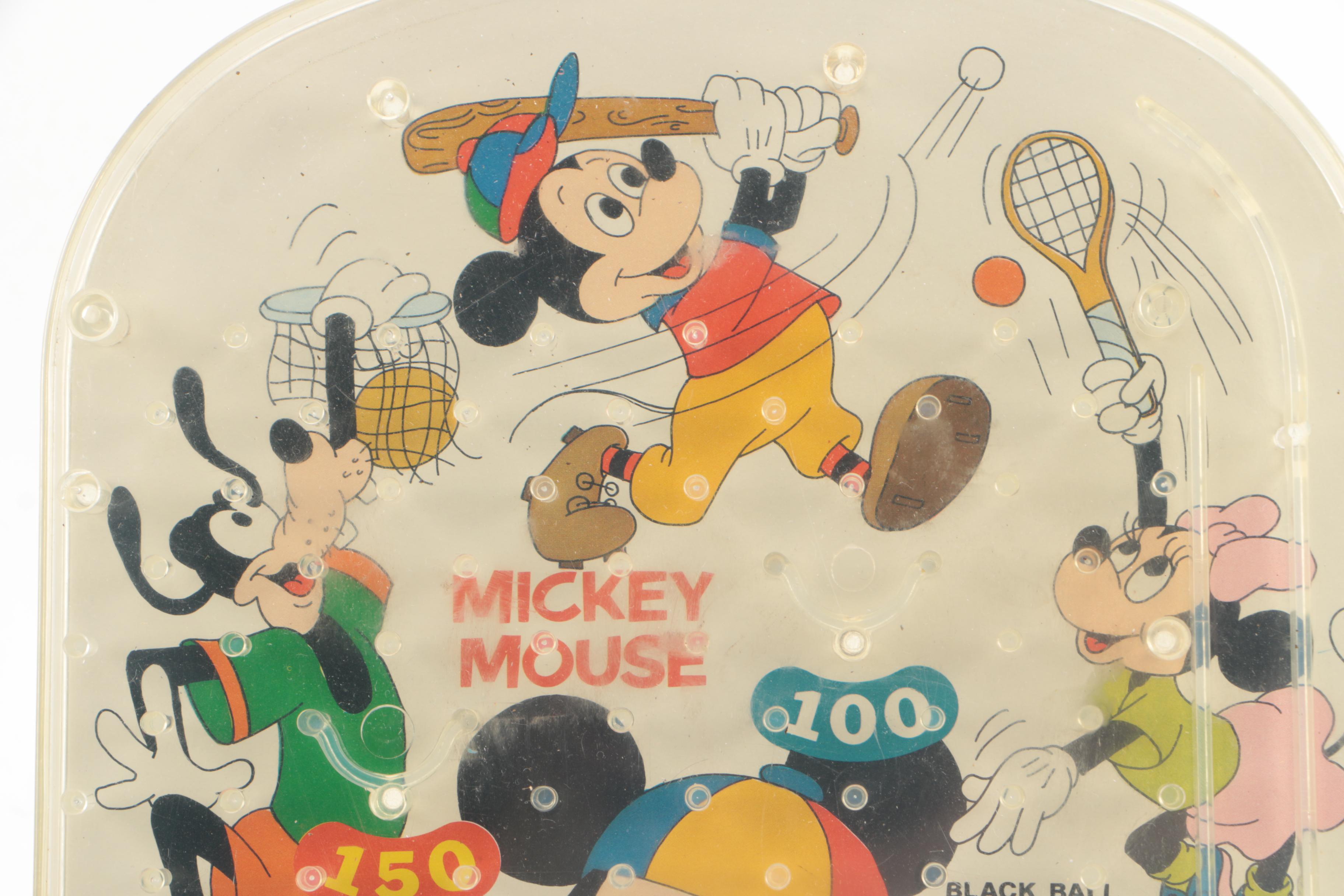 Vintage Mickey Mouse and Grand Prix Pinball Toys with Other Games