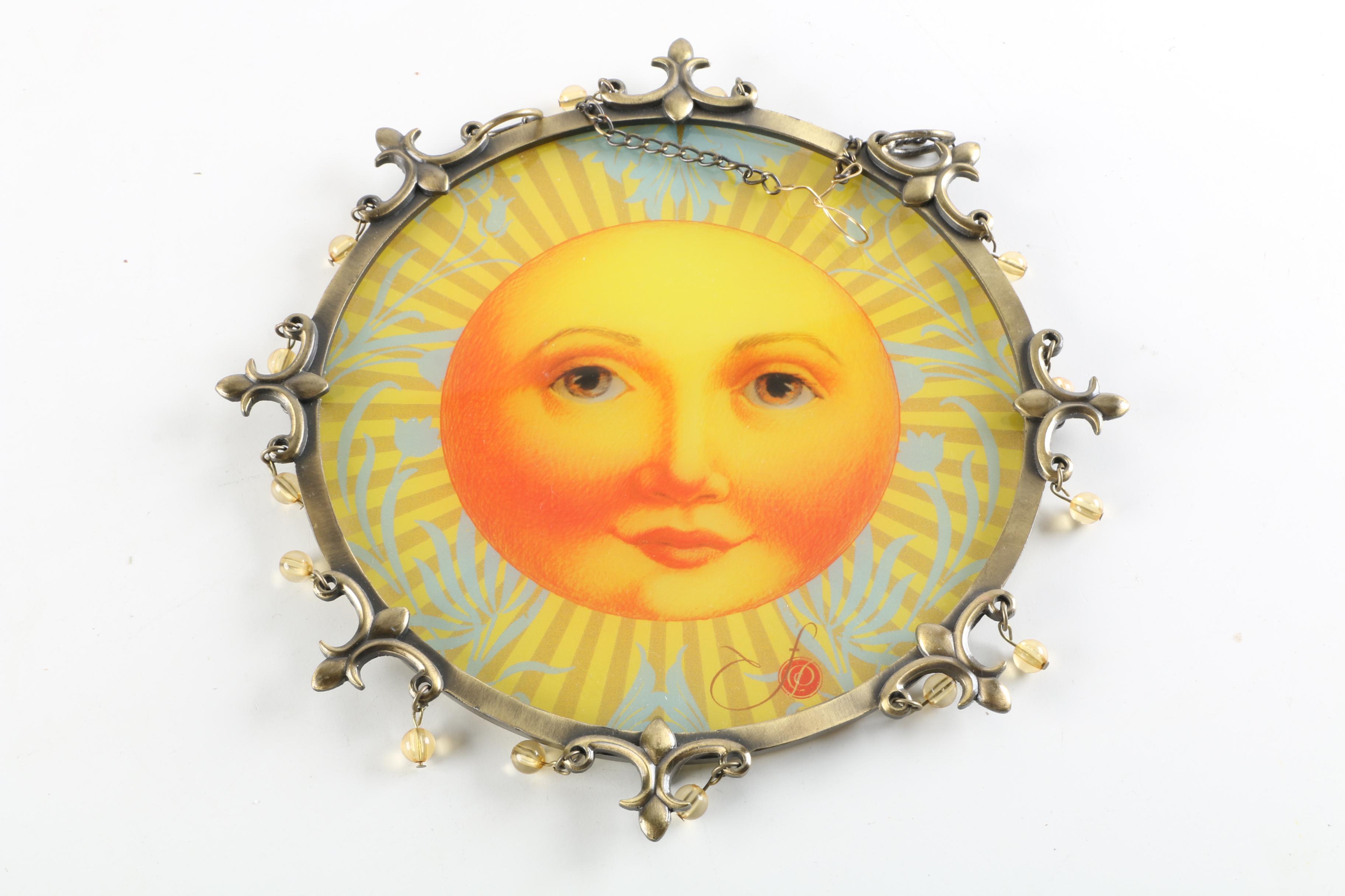 Metal Wall Decor including Hebrew "Seven Blessings" Wall Chain