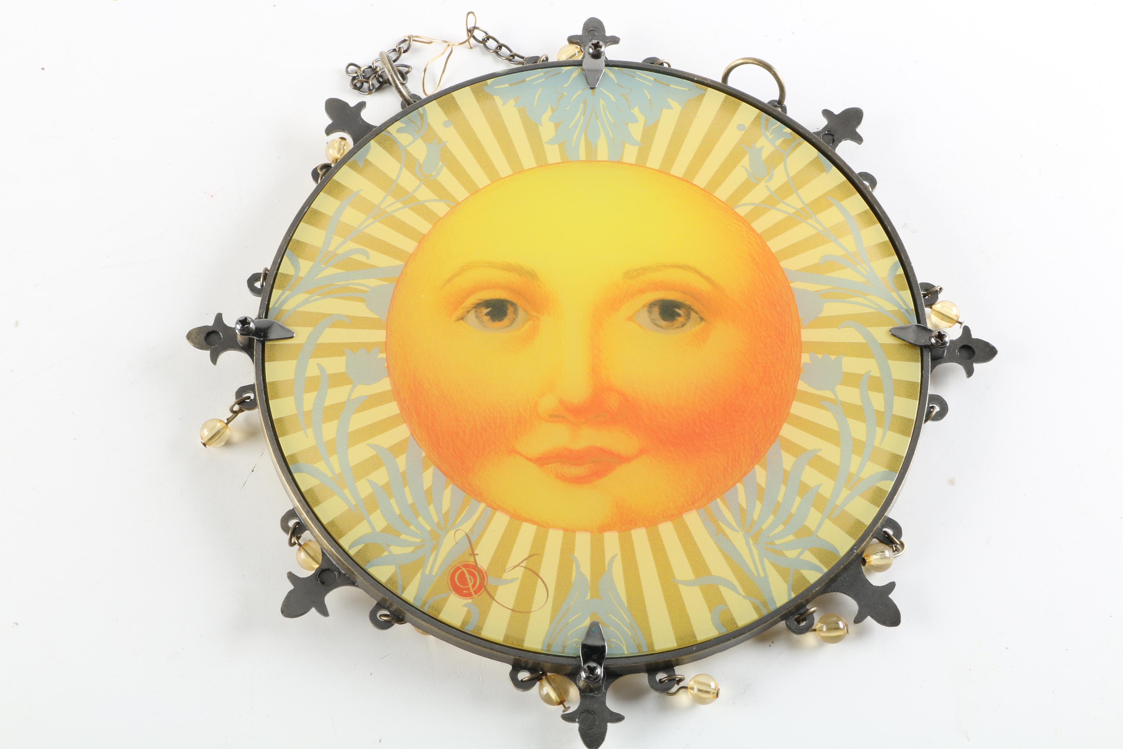 Metal Wall Decor including Hebrew "Seven Blessings" Wall Chain