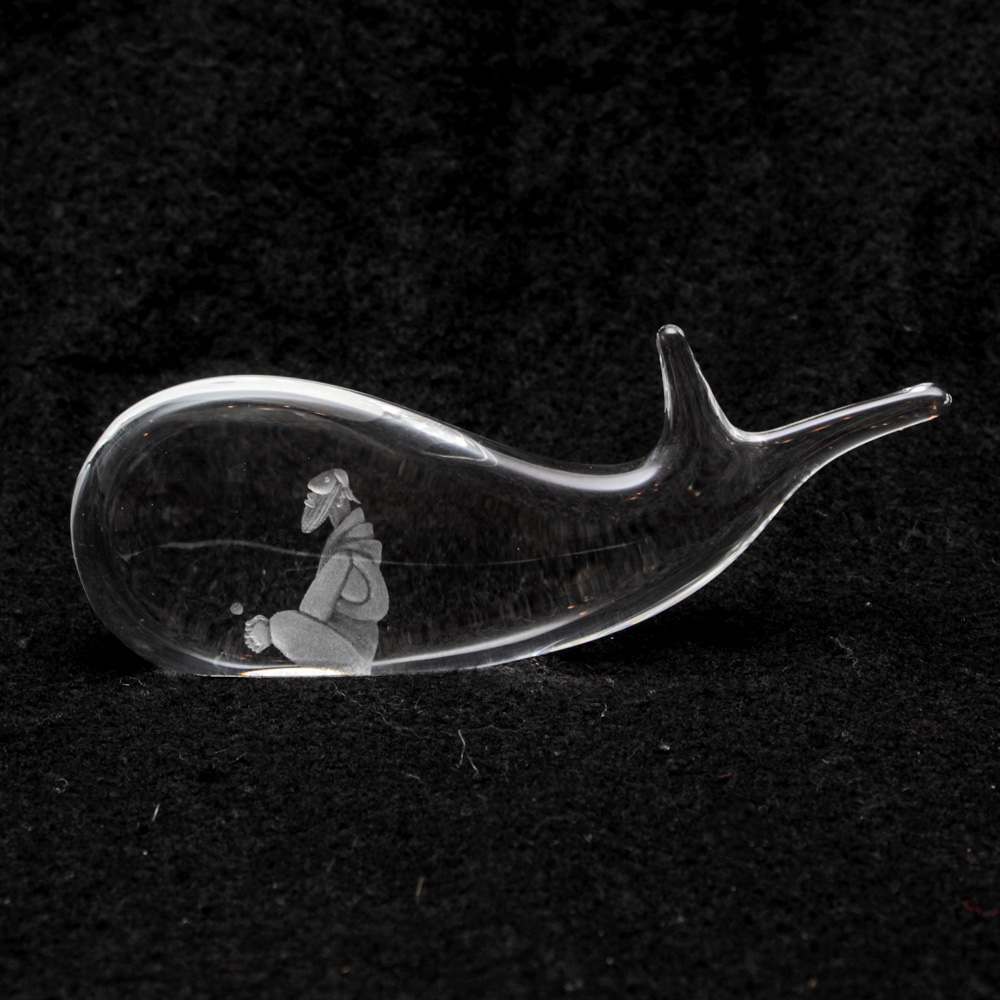 Kosta Boda Art Glass "Jonah and the Whale"