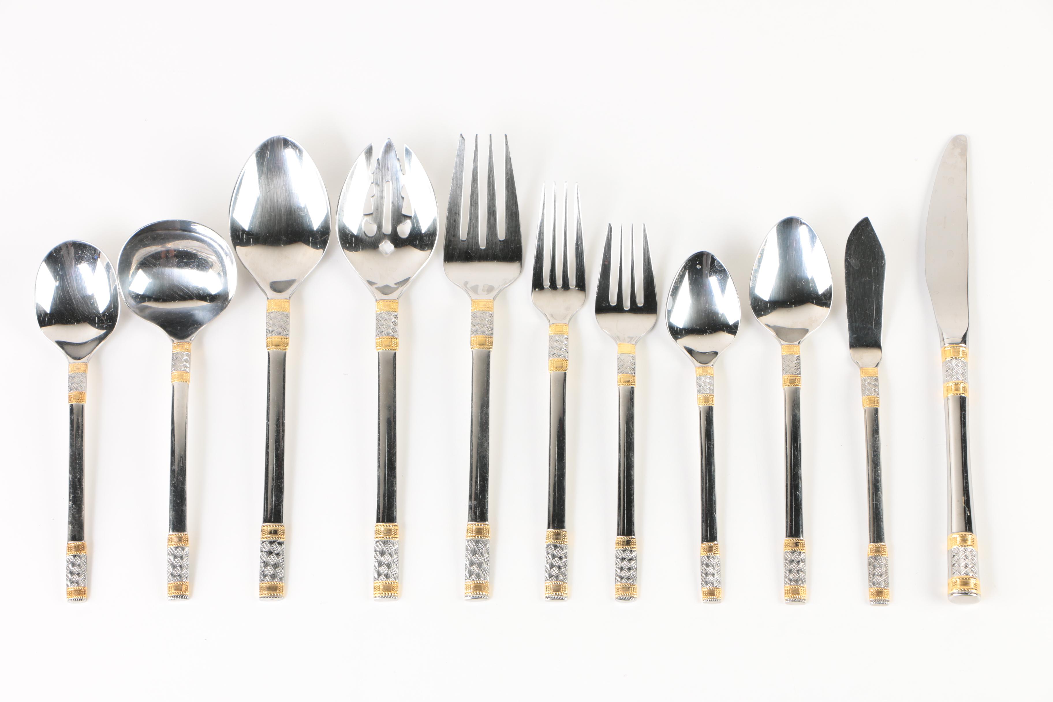 Wallace "Golden Corsica" Stainless Steel Flatware Set