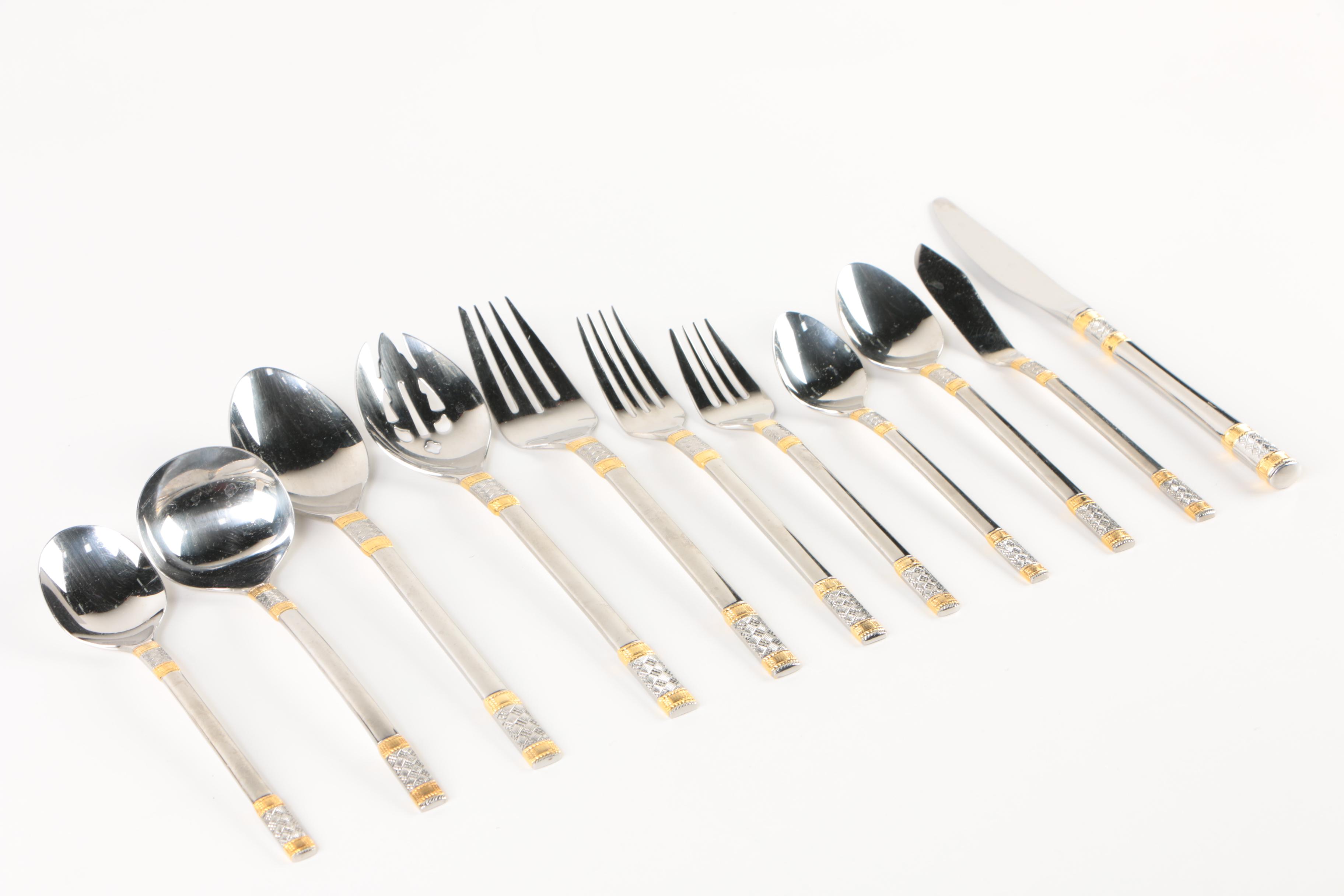 Wallace "Golden Corsica" Stainless Steel Flatware Set